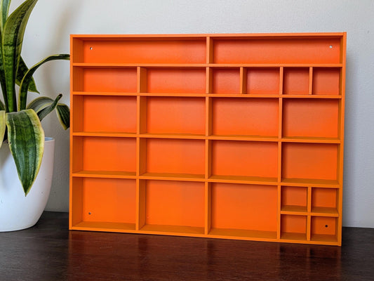 Shadow Box Wooden Display Shelf - Wall Cubby Shelf - Multiple Compartment Sizes - #1 - Trinket Shelf - Curio Cabinet