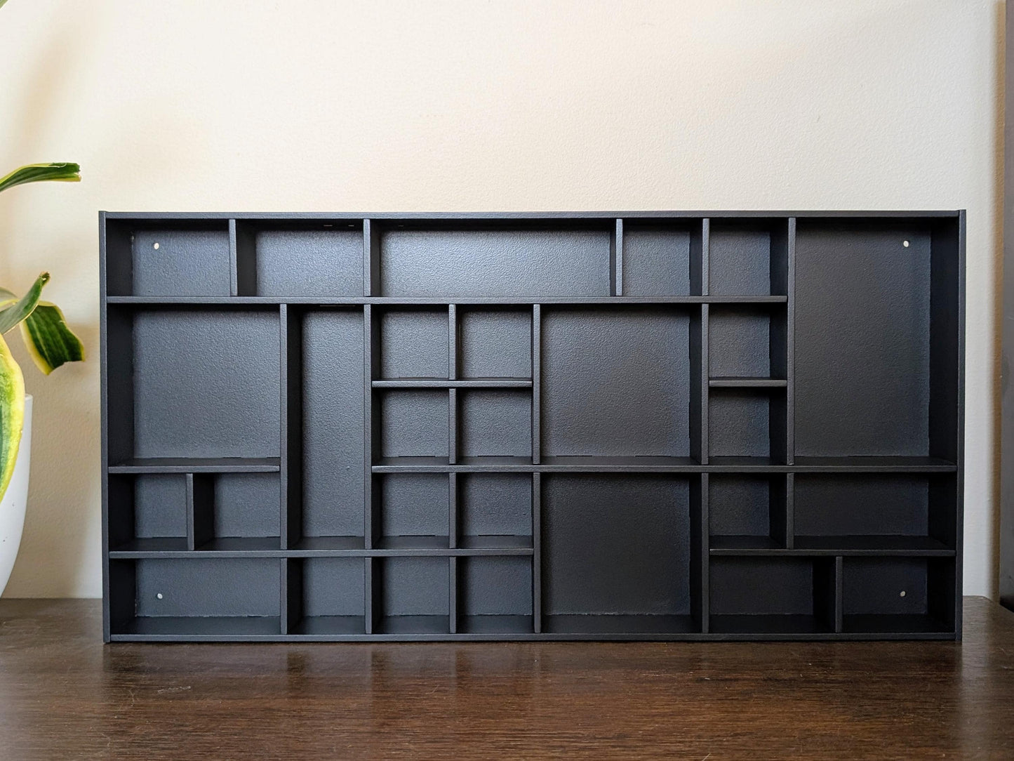 Shadow Box Wooden Display Shelf - Wall Cubby Shelf - Multiple Compartment Sizes - #37 - Trinket Shelf - Curio Cabinet