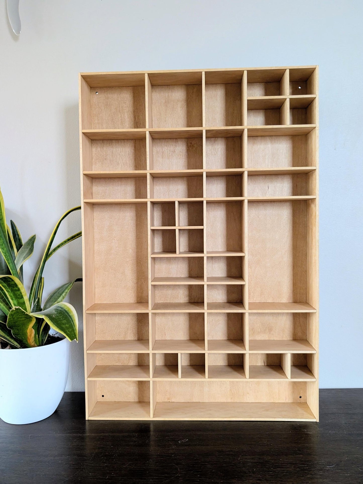 Shadow Box Wooden Display Shelf - Wall Cubby Shelf - Multiple Compartment Sizes - #28 - Trinket Shelf - Curio Cabinet