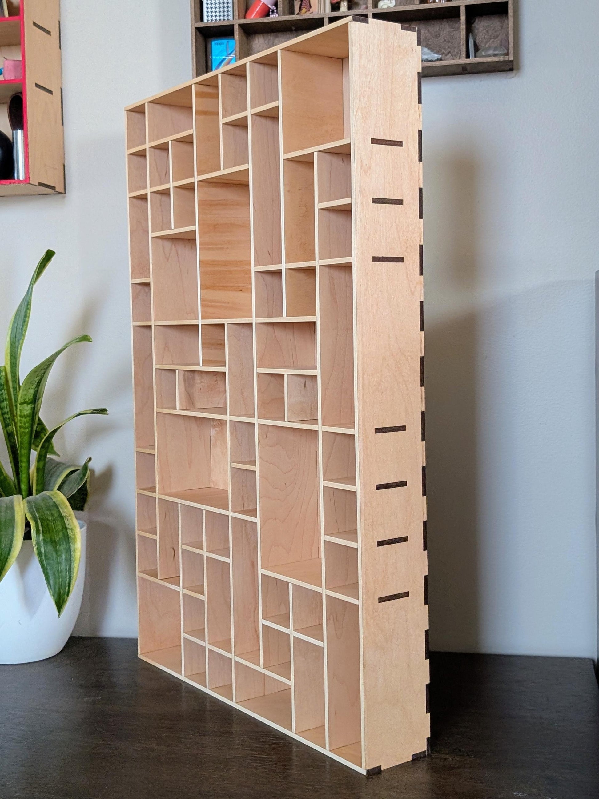 Shadow Box Wooden Display Shelf - Wall Cubby Shelf - Multiple Compartment Sizes - #61 - Trinket Shelf - Curio Cabinet