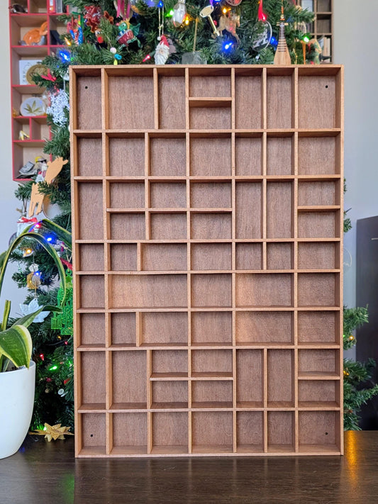 Shadow Box Wooden Display Shelf - Wall Cubby Shelf - Multiple Compartment Sizes - #12A - Trinket Shelf - Curio Cabinet