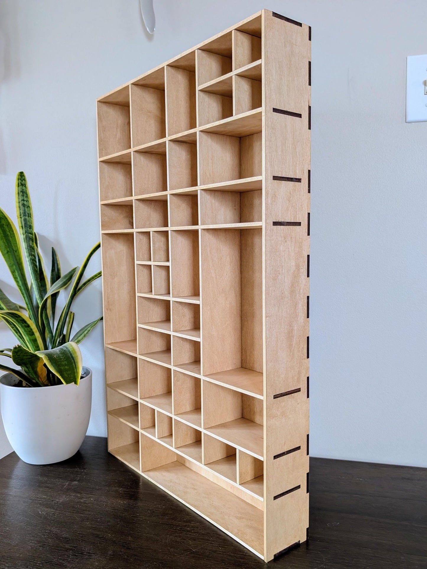 Shadow Box Wooden Display Shelf - Wall Cubby Shelf - Multiple Compartment Sizes - #28 - Trinket Shelf - Curio Cabinet