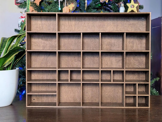 Shadow Box Wooden Display Shelf - Wall Cubby Shelf - Multiple Compartment Sizes - #7a - Trinket Shelf - Curio Cabinet