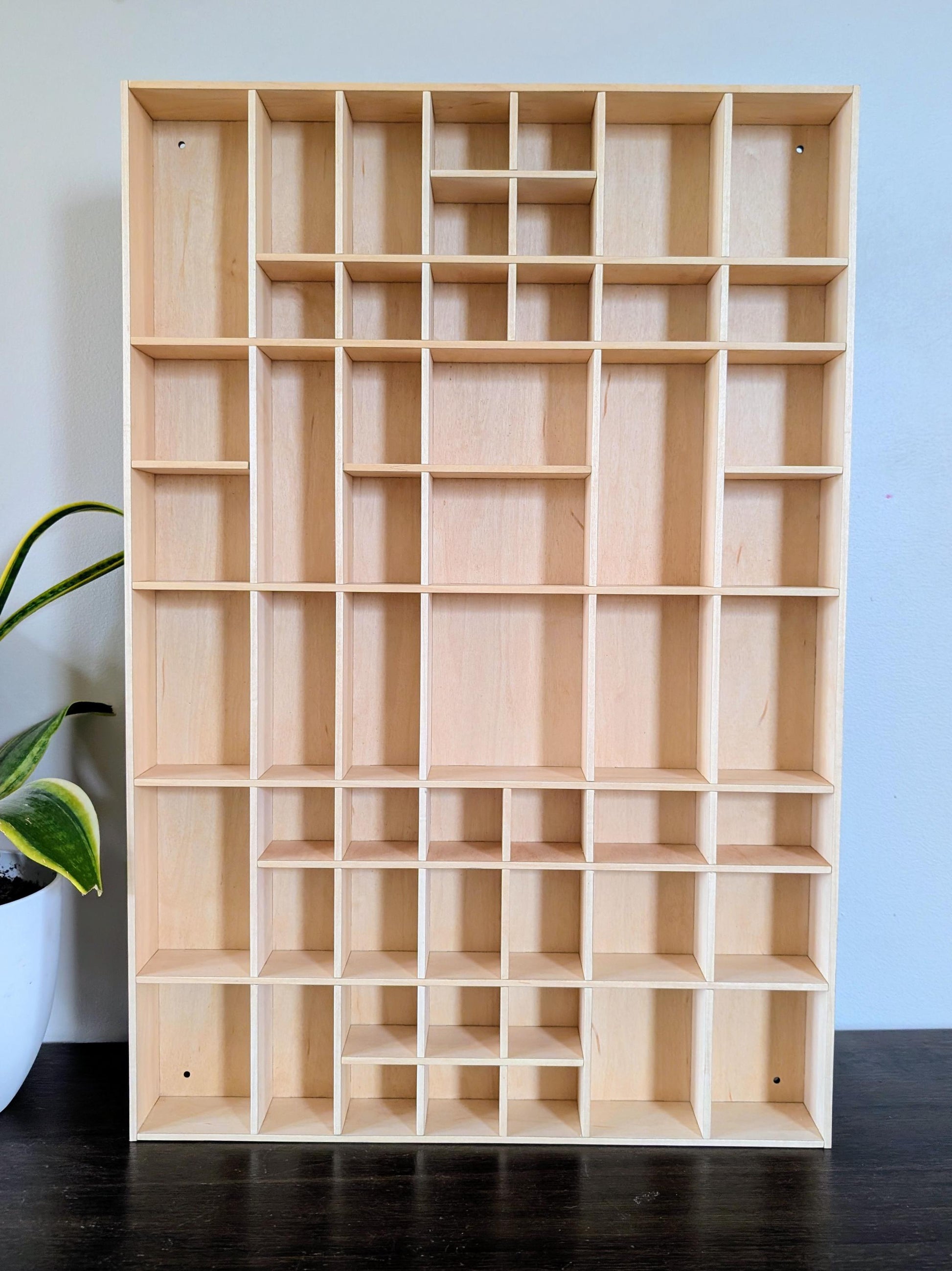 Shadow Box Wooden Display Shelf - Wall Cubby Shelf - Multiple Compartment Sizes - #62 - Trinket Shelf - Curio Cabinet