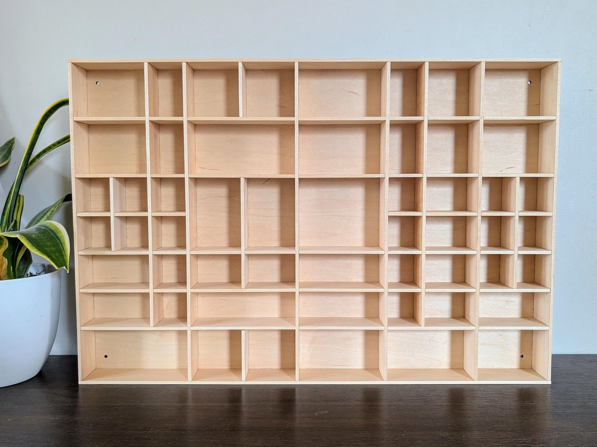 Shadow Box Wooden Display Shelf - Wall Cubby Shelf - Multiple Compartment Sizes - #62 - Trinket Shelf - Curio Cabinet