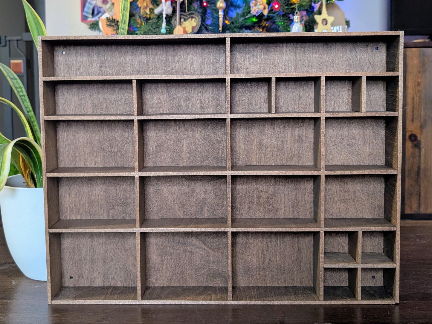 Shadow Box Wooden Display Shelf - Wall Cubby Shelf - Multiple Compartment Sizes - #1 - Trinket Shelf - Curio Cabinet