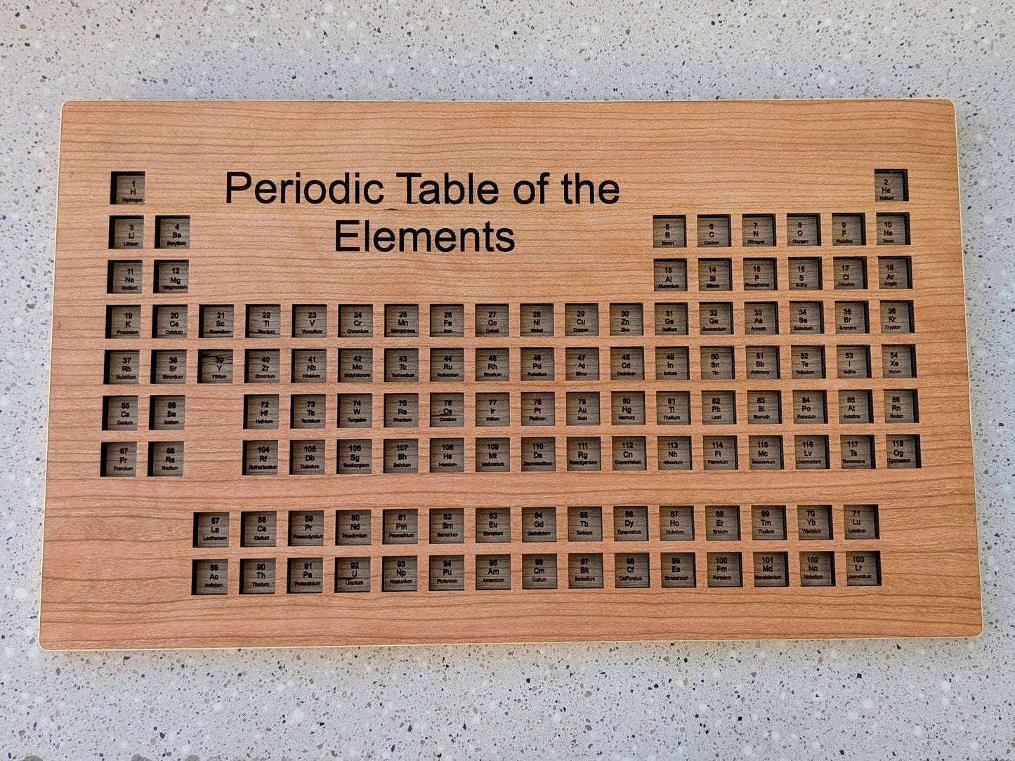 Periodic Table Tray Display - Gift for Teachers - Gift for Scientists - Trinket Shelf - Curio Cabinet