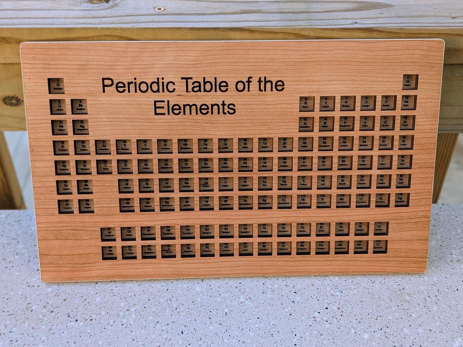 Periodic Table Tray Display - Gift for Teachers - Gift for Scientists - Trinket Shelf - Curio Cabinet