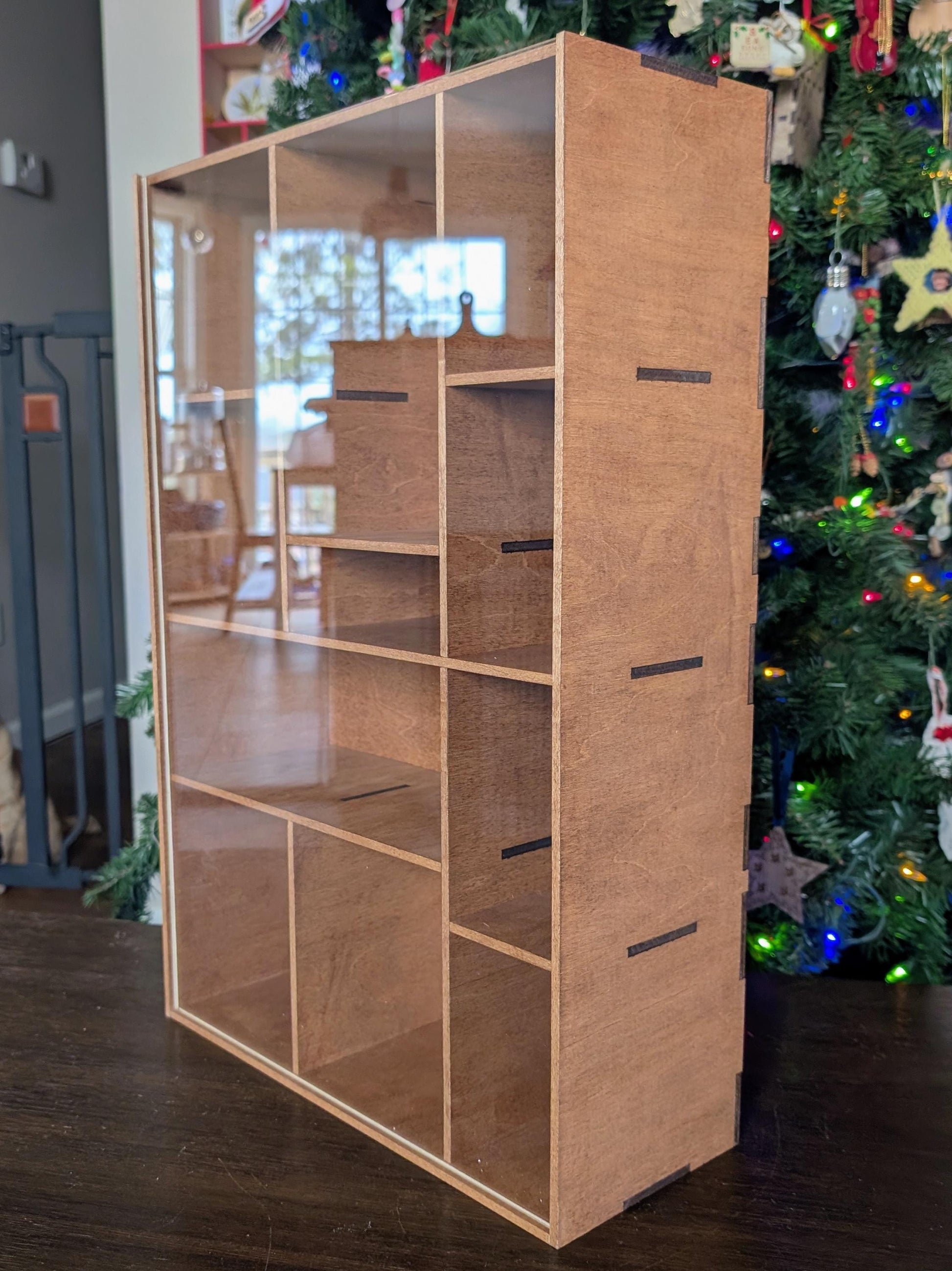 Shadow Box Wooden Display Shelf - Wall Cubby Shelf - Multiple Compartment Sizes - #64b - Trinket Shelf - Curio Cabinet