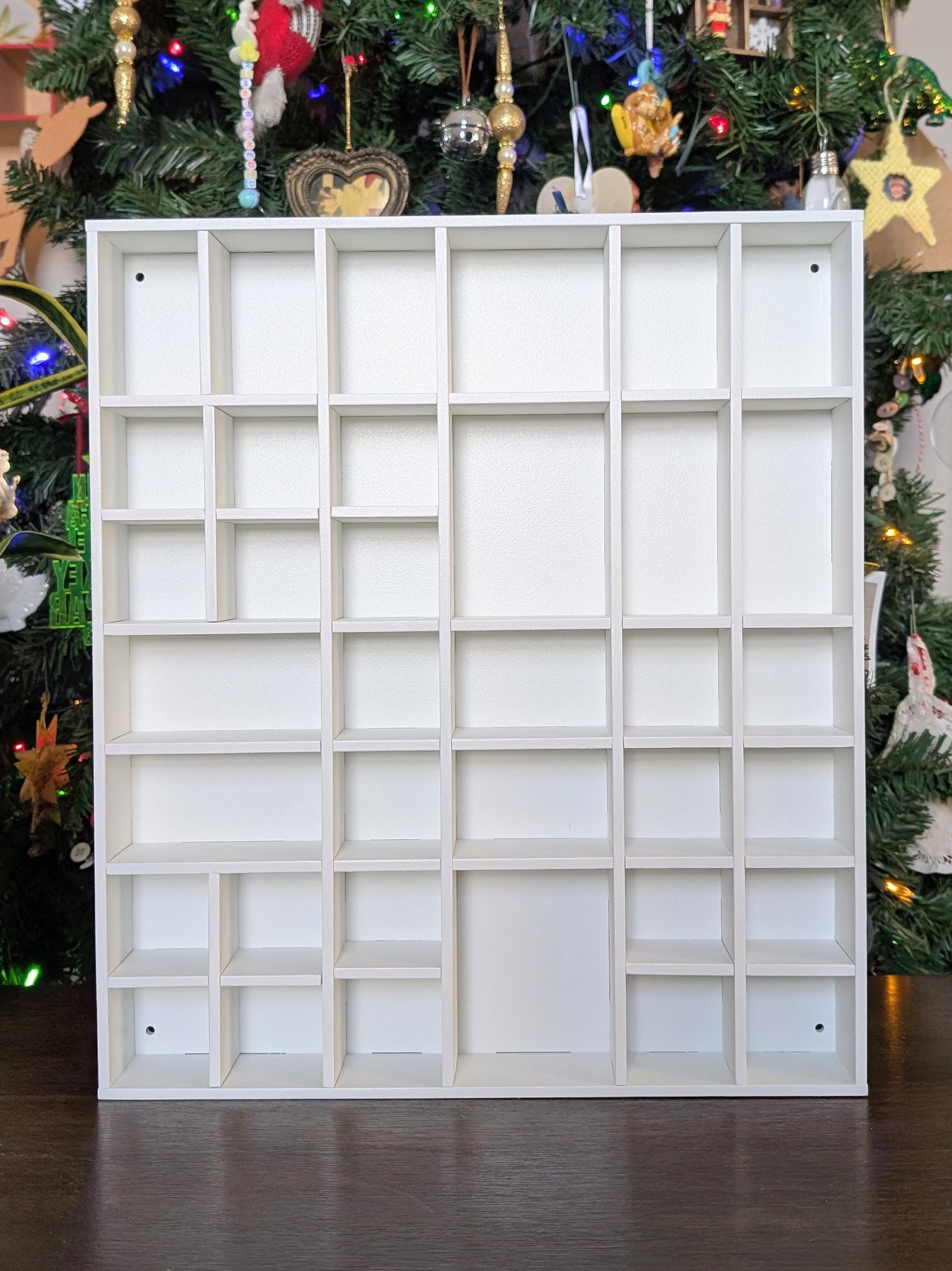 Shadow Box Wooden Display Shelf - Wall Cubby Shelf - Multiple Compartment Sizes - #6 - Trinket Shelf - Curio Cabinet