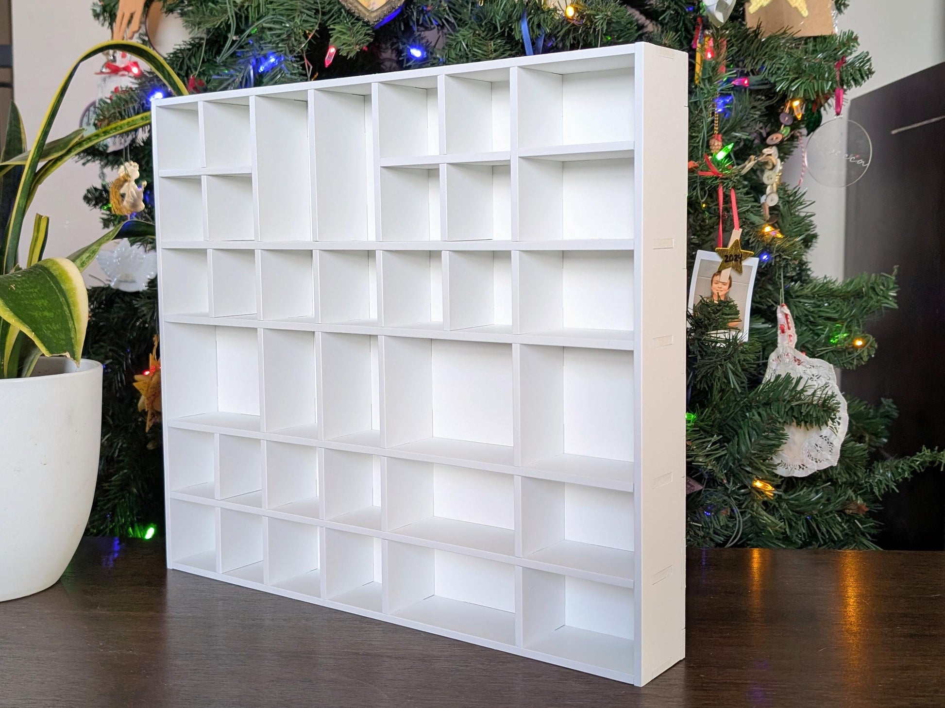 Shadow Box Wooden Display Shelf - Wall Cubby Shelf - Multiple Compartment Sizes - #6 - Trinket Shelf - Curio Cabinet