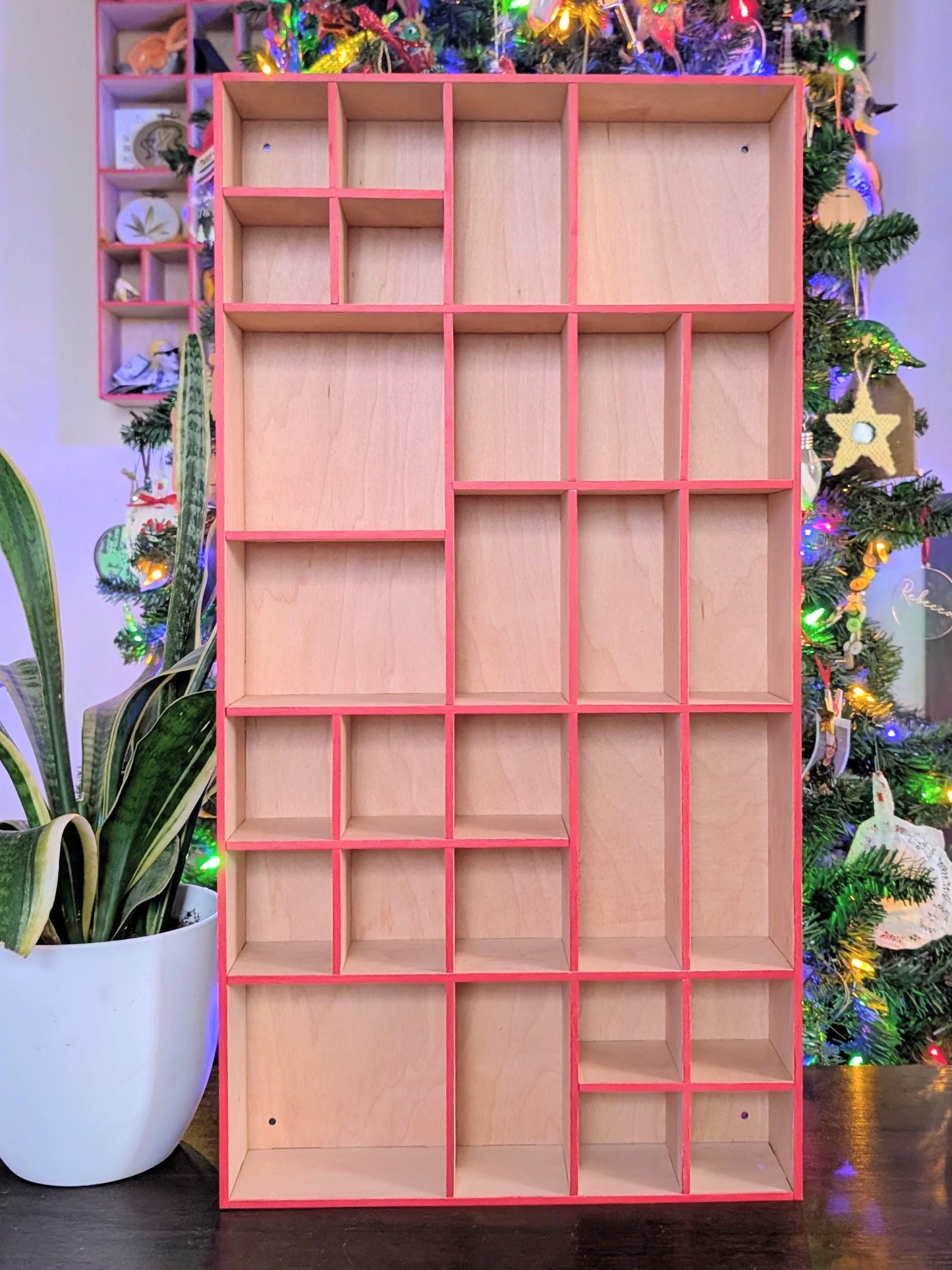 Shadow Box Wooden Display Shelf - Wall Cubby Shelf - Multiple Compartment Sizes - #38 - Trinket Shelf - Curio Cabinet