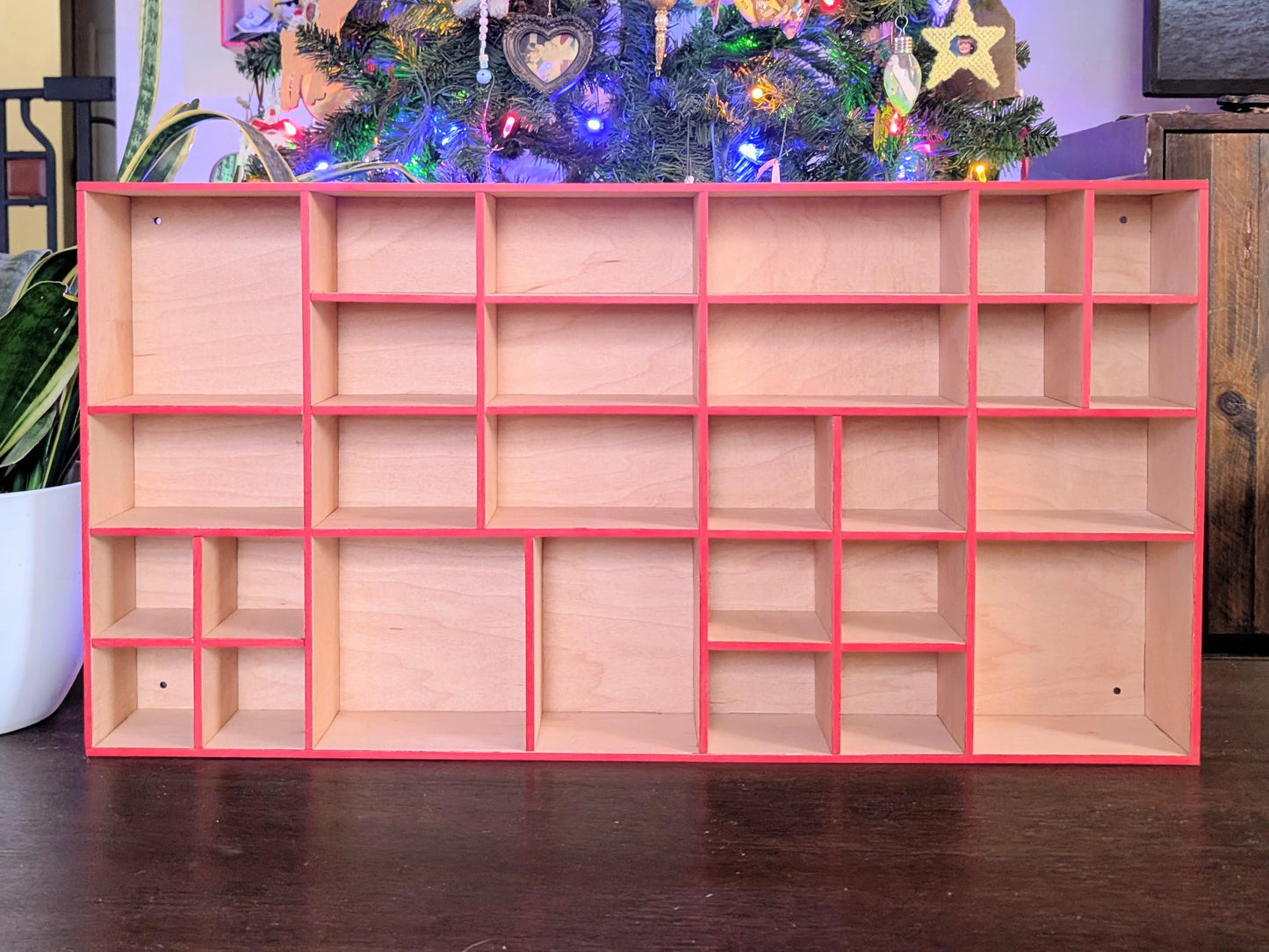 Shadow Box Wooden Display Shelf - Wall Cubby Shelf - Multiple Compartment Sizes - #38 - Trinket Shelf - Curio Cabinet
