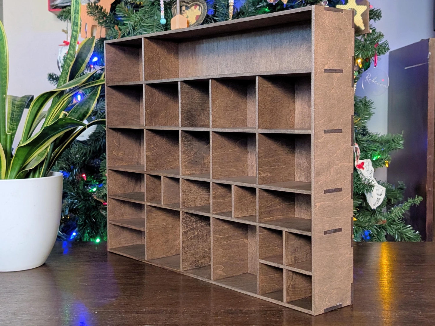 Shadow Box Wooden Display Shelf - Wall Cubby Shelf - Multiple Compartment Sizes - #7a - Trinket Shelf - Curio Cabinet