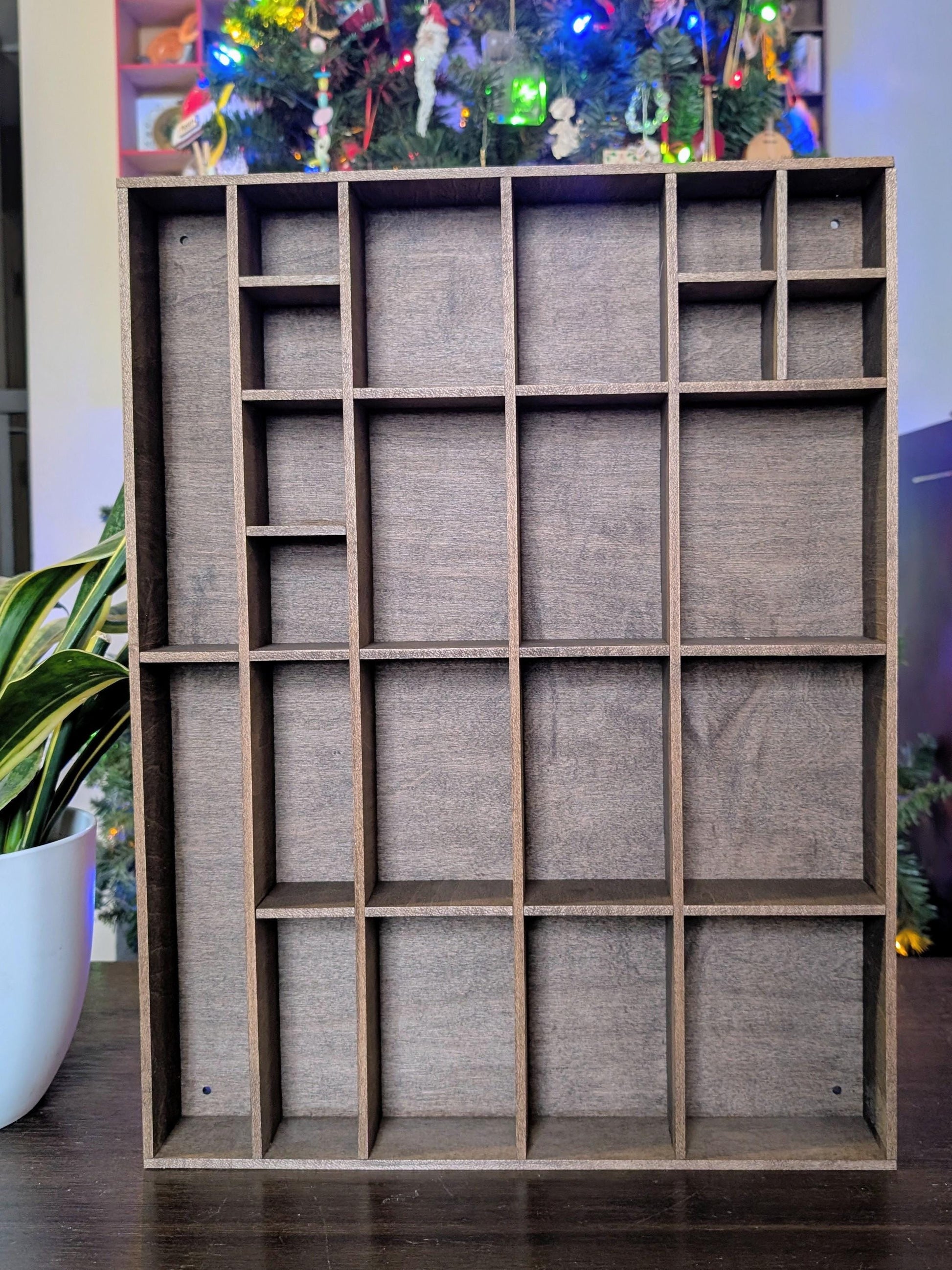 Shadow Box Wooden Display Shelf - Wall Cubby Shelf - Multiple Compartment Sizes - #1 - Trinket Shelf - Curio Cabinet