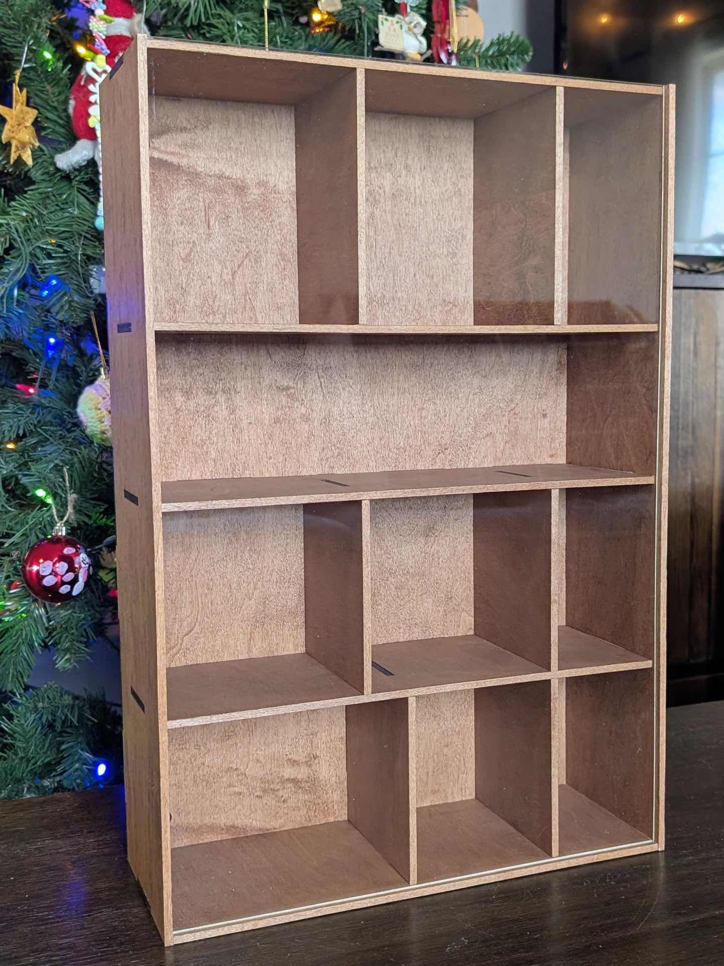 Shadow Box Wooden Display Shelf - Wall Cubby Shelf - Multiple Compartment Sizes - #64a - Trinket Shelf - Curio Cabinet