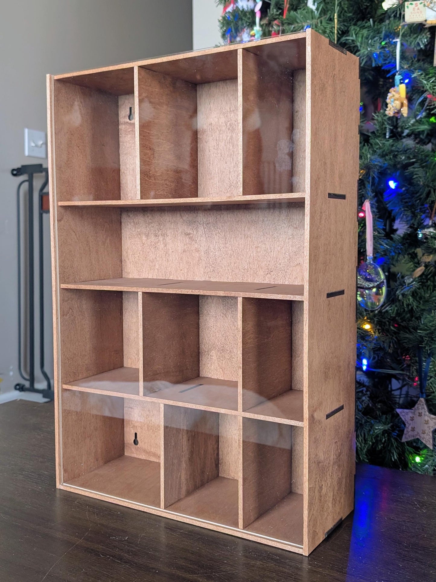 Shadow Box Wooden Display Shelf - Wall Cubby Shelf - Multiple Compartment Sizes - #64a - Trinket Shelf - Curio Cabinet