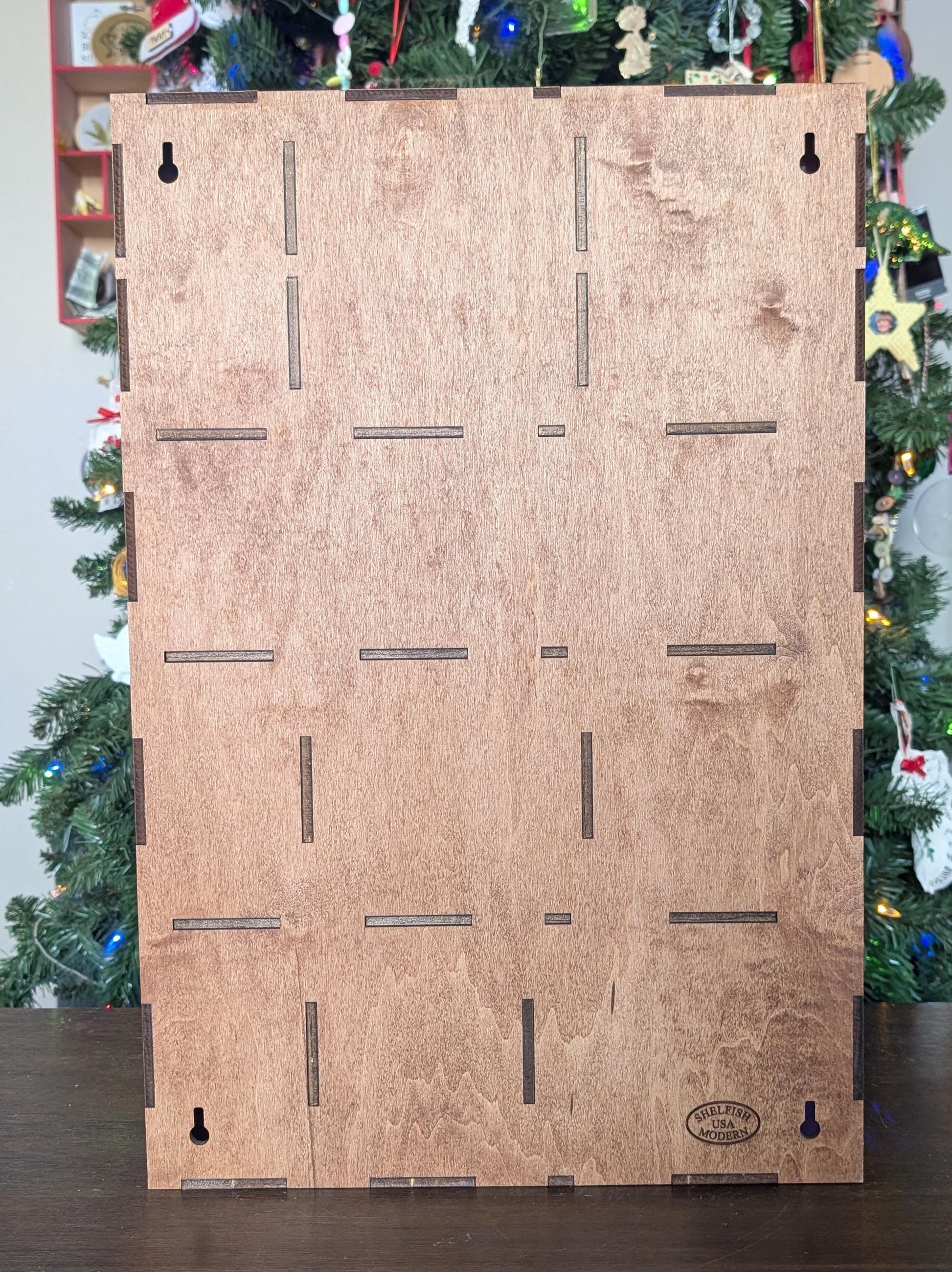Shadow Box Wooden Display Shelf - Wall Cubby Shelf - Multiple Compartment Sizes - #64a - Trinket Shelf - Curio Cabinet