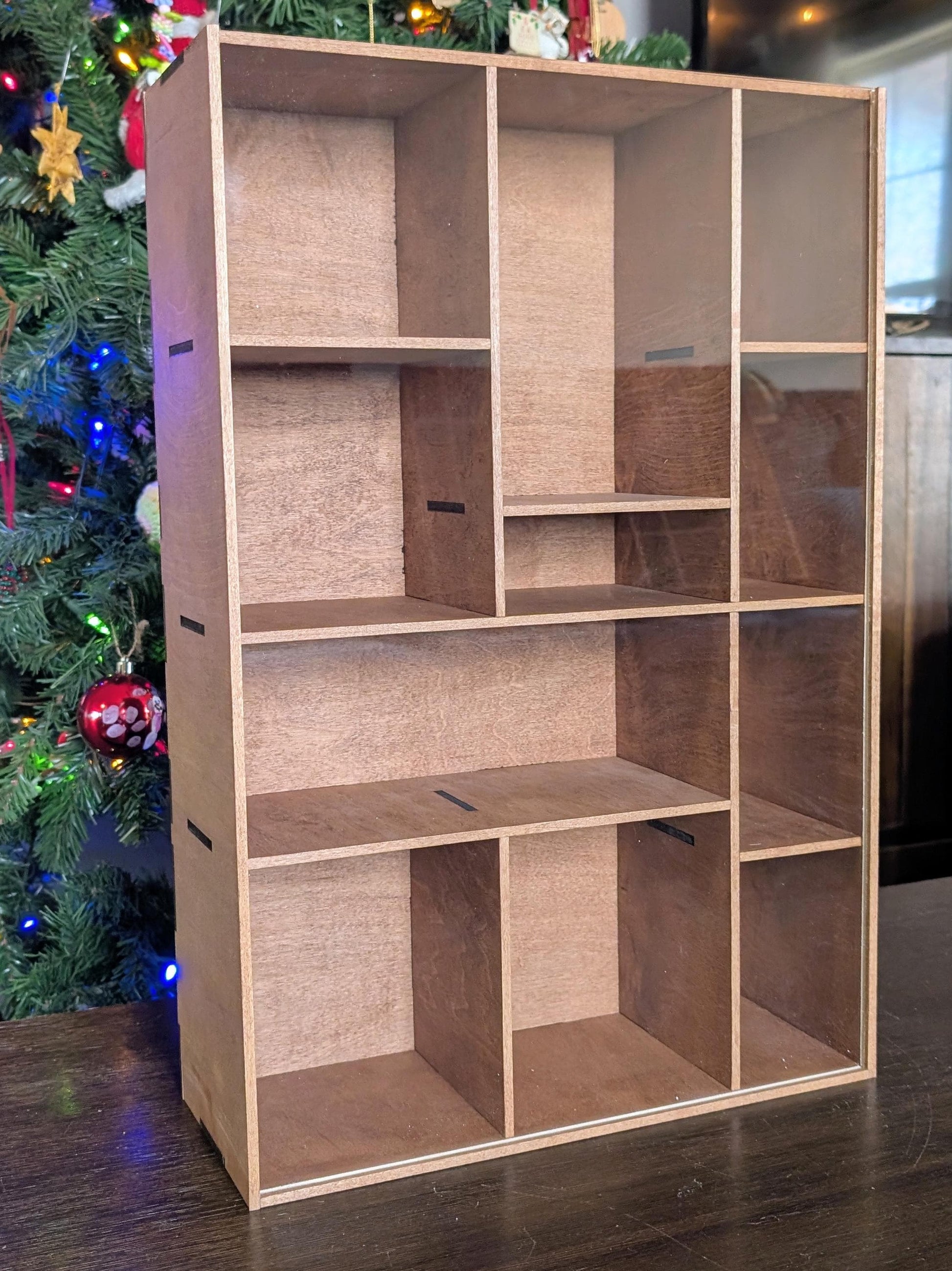 Shadow Box Wooden Display Shelf - Wall Cubby Shelf - Multiple Compartment Sizes - #64b - Trinket Shelf - Curio Cabinet
