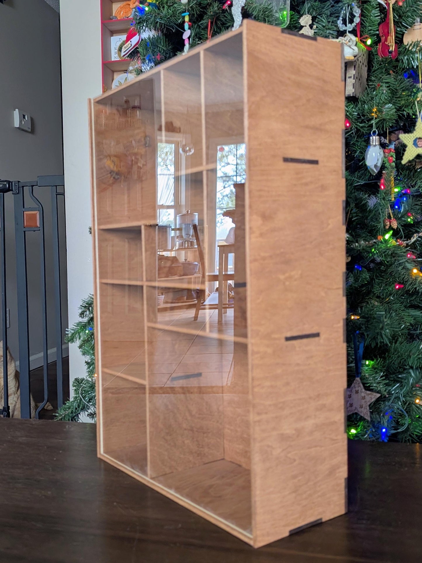 Shadow Box Wooden Display Shelf - Wall Cubby Shelf - Multiple Compartment Sizes - #64d - Trinket Shelf - Curio Cabinet