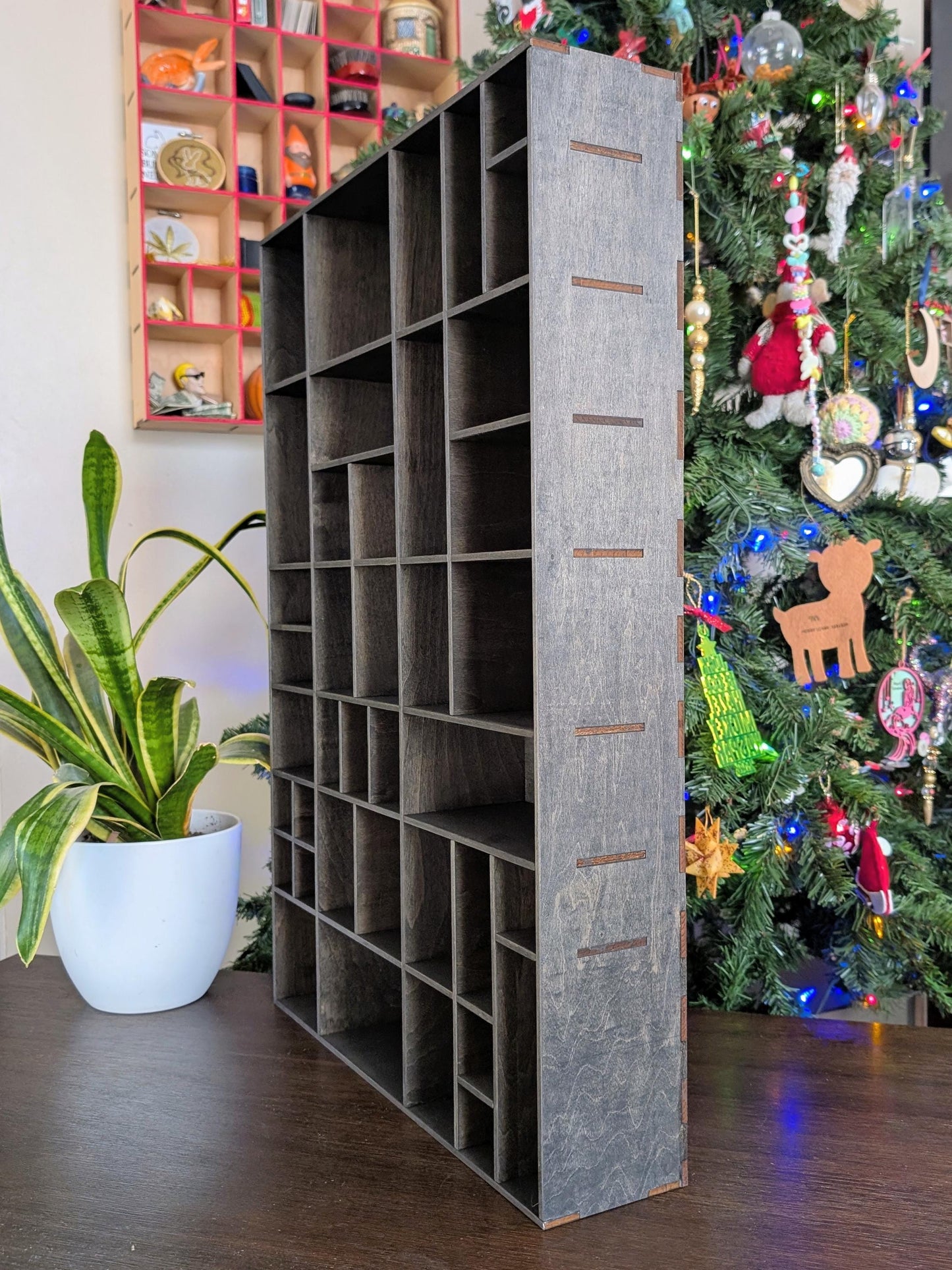 Shadow Box Wooden Display Shelf - Wall Cubby Shelf - Multiple Compartment Sizes - #63 - Trinket Shelf - Curio Cabinet