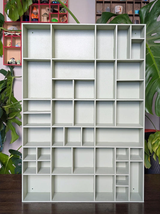Shadow Box Wooden Display Shelf - Wall Cubby Shelf - Multiple Compartment Sizes - #63 - Trinket Shelf - Curio Cabinet