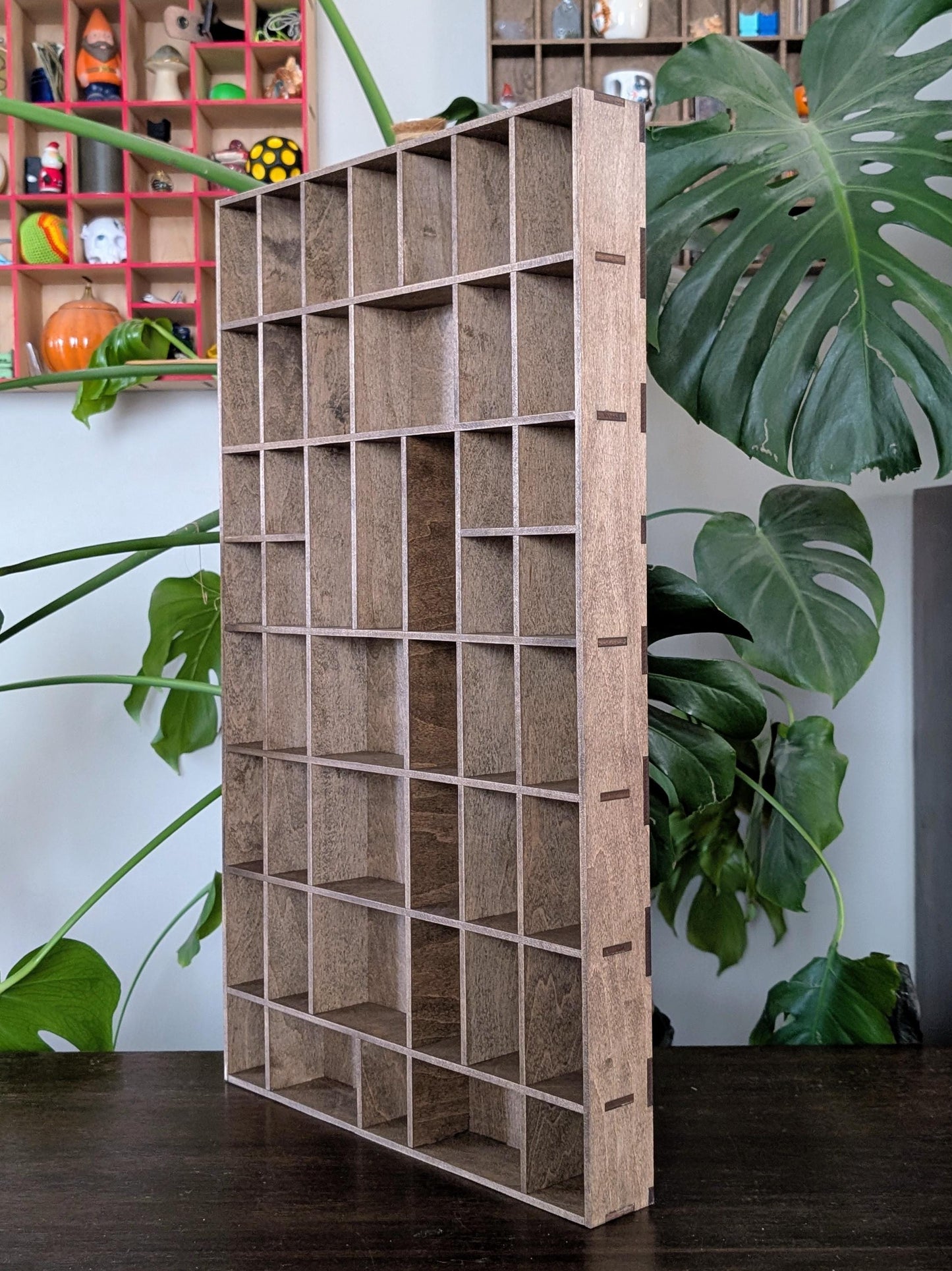 Shadow Box Wooden Display Shelf - Wall Cubby Shelf - Multiple Compartment Sizes - #30 - Trinket Shelf - Curio Cabinet