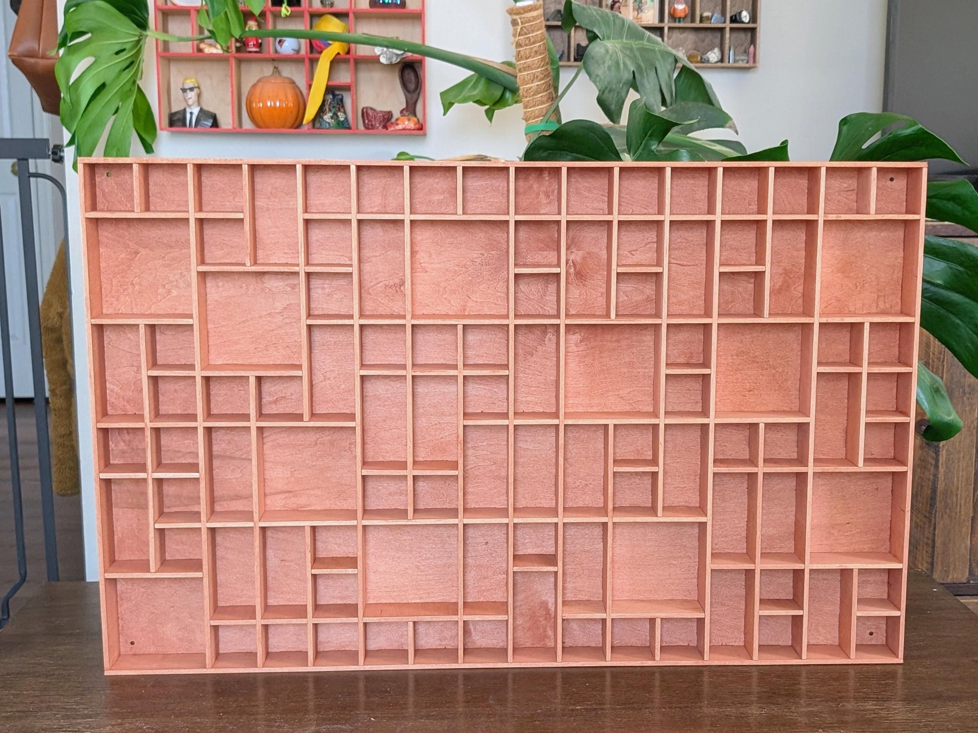 Shadow Box Wooden Display Shelf - Wall Cubby Shelf - Multiple Compartment Sizes - #36 - Trinket Shelf - Curio Cabinet