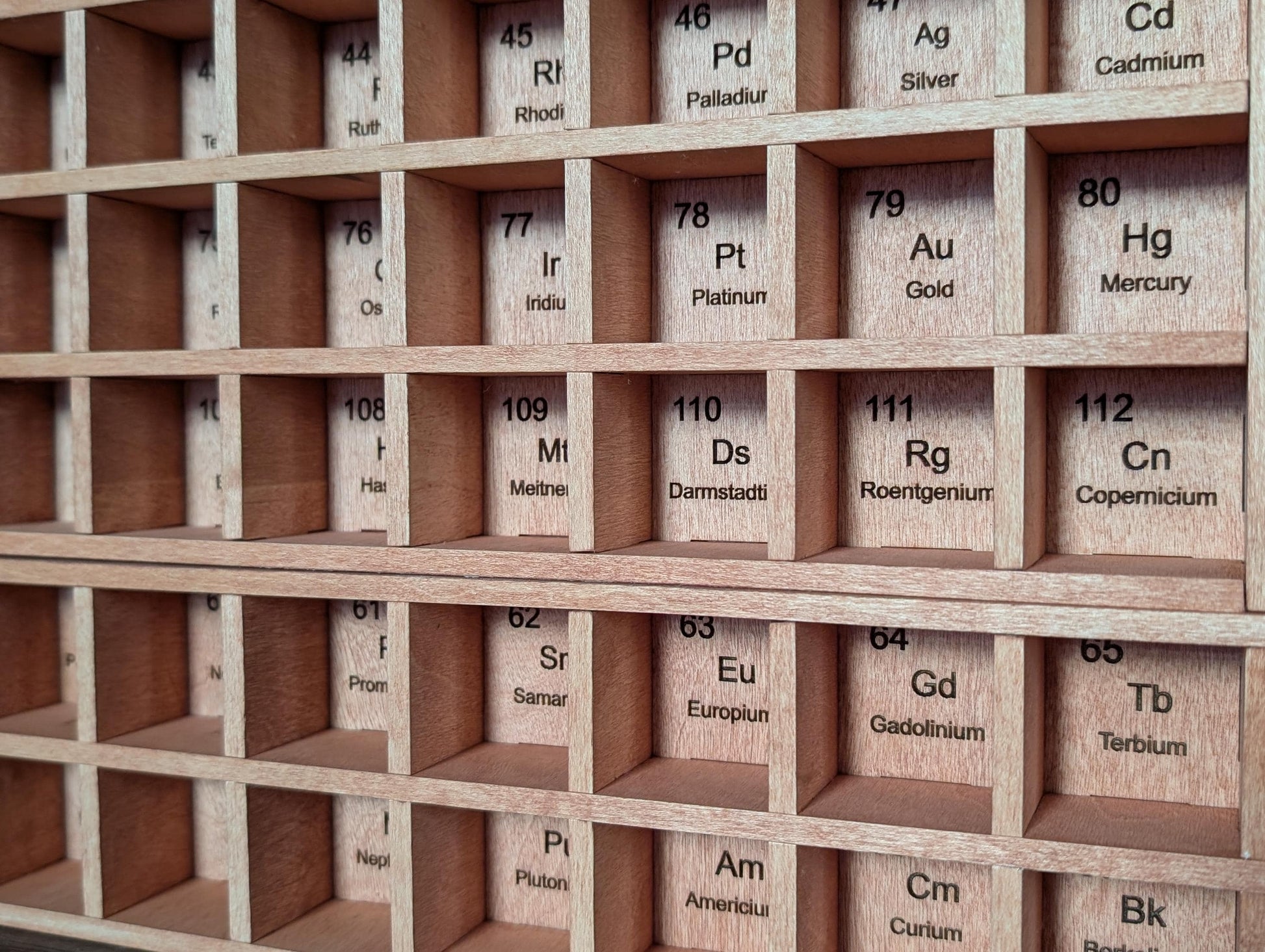 Periodic table Shelf - Table of the Elements Display Shelf - Scientific Education Tools - Scientist Gift - Teacher Gift