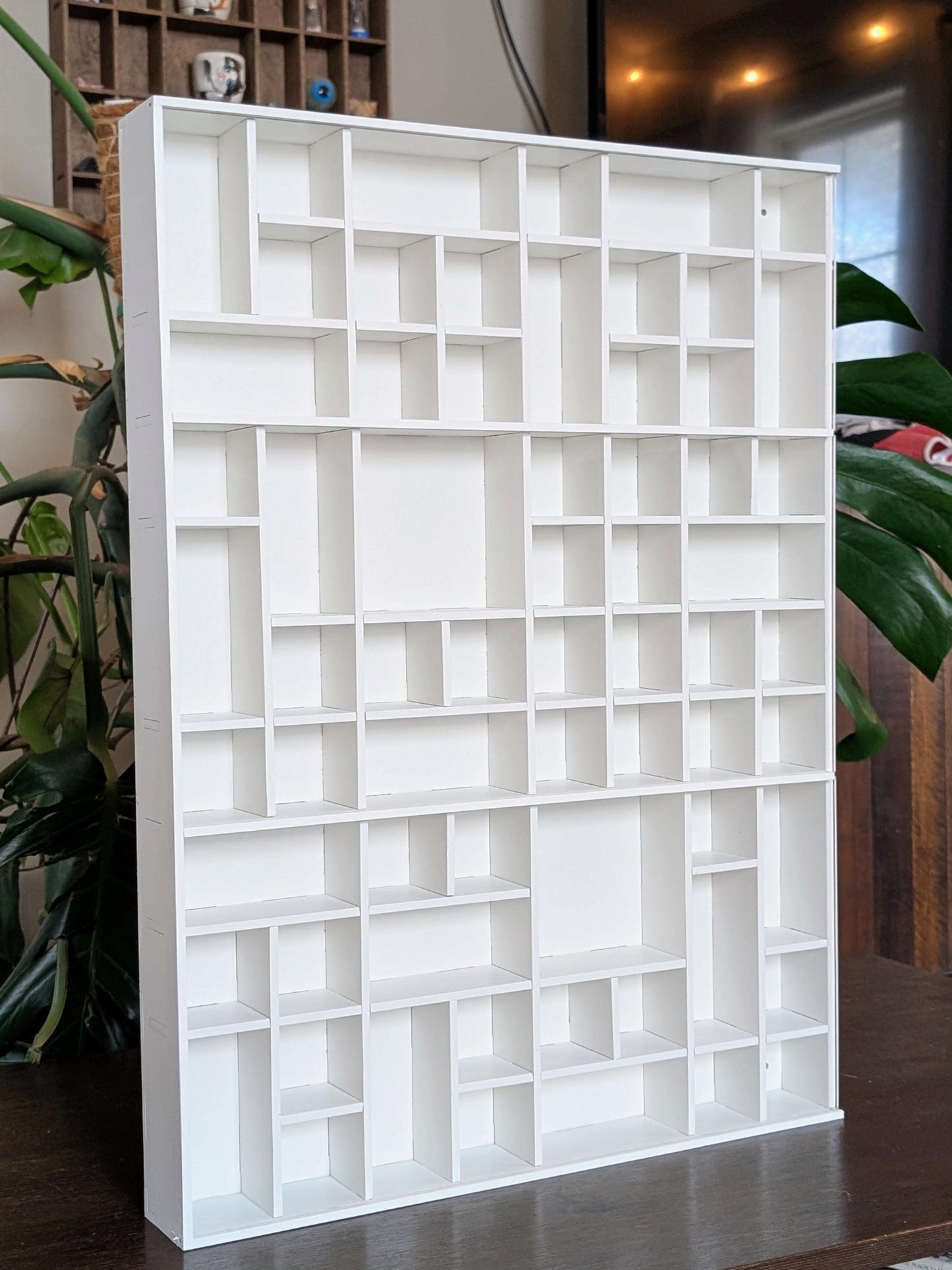 Shadow Box Wooden Display Shelf - Wall Cubby Shelf with Lid - Multiple Compartment Sizes - #36 - Trinket Shelf - Curio Cabinet