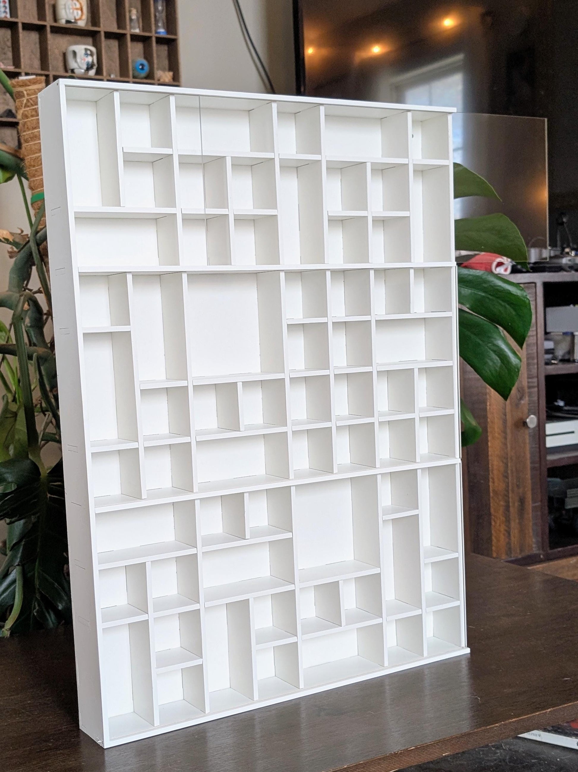 Shadow Box Wooden Display Shelf - Wall Cubby Shelf with Lid - Multiple Compartment Sizes - #36 - Trinket Shelf - Curio Cabinet
