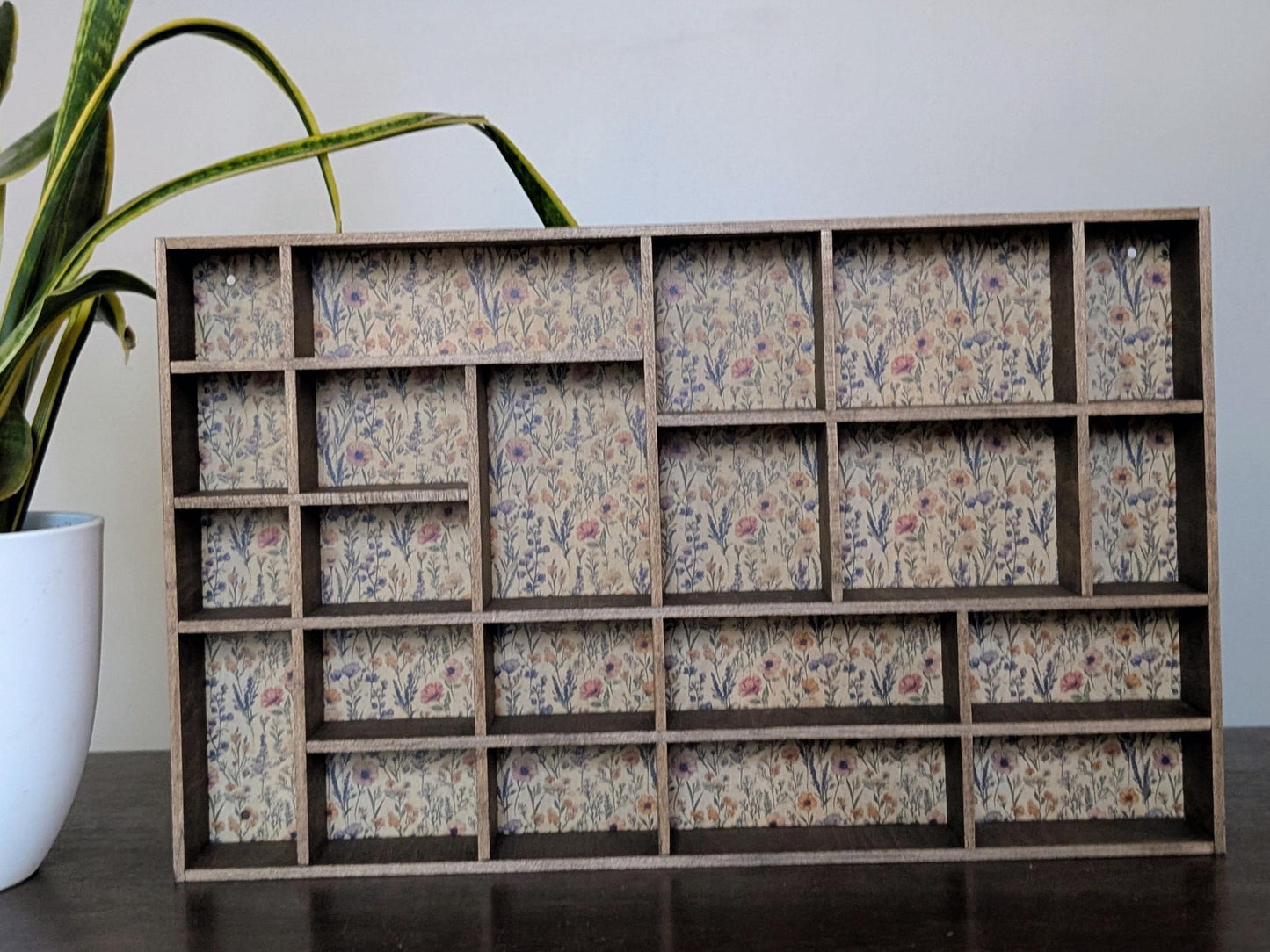 Shadow Box Wooden Display Shelf - Wall Cubby Shelf - Multiple Compartment Sizes - #67 - Trinket Shelf - Curio Cabinet