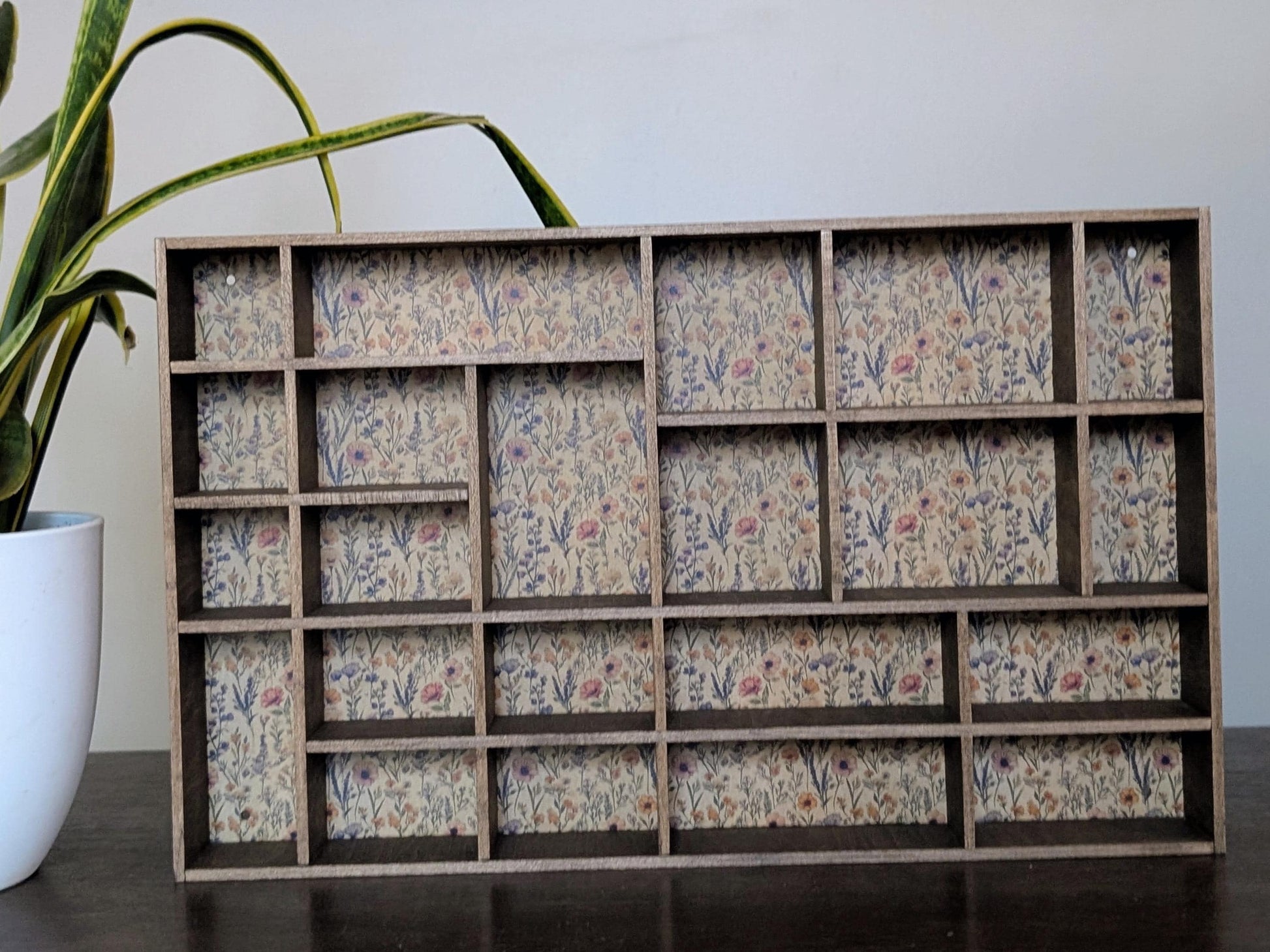 Shadow Box Wooden Display Shelf - Wall Cubby Shelf - Multiple Compartment Sizes - #67 - Trinket Shelf - Curio Cabinet