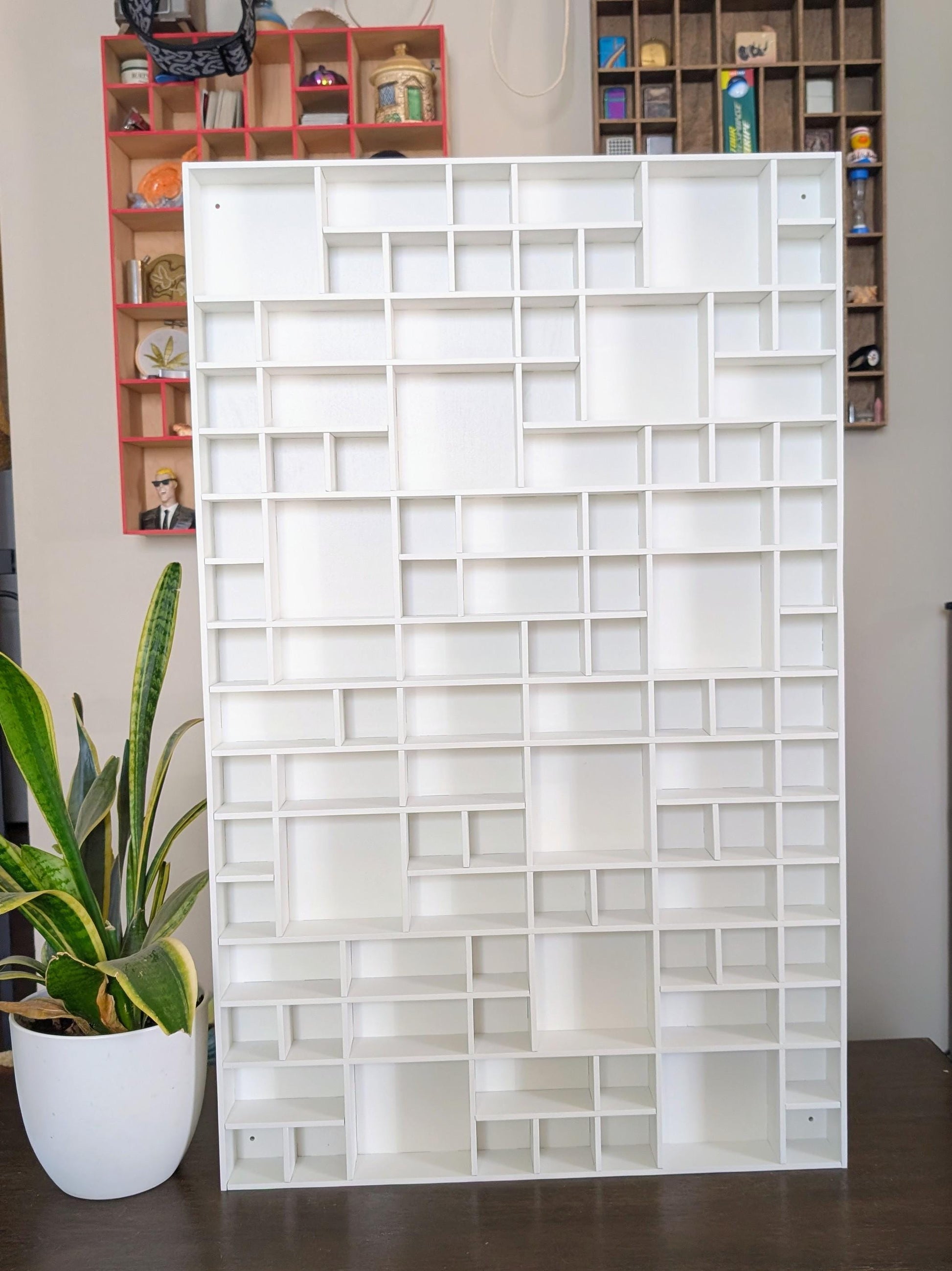 Shadow Box Wooden Display Shelf - Wall Cubby Shelf - Multiple Compartment Sizes - #66 - Trinket Shelf - Curio Cabinet