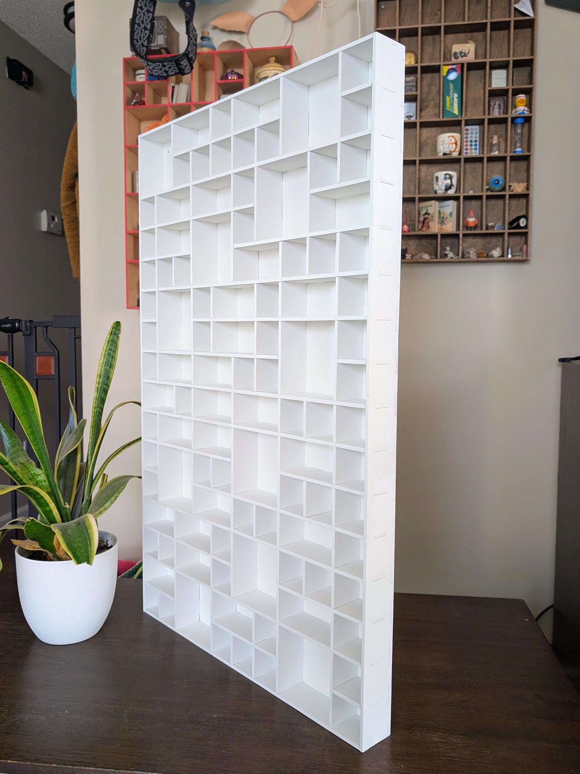 Shadow Box Wooden Display Shelf - Wall Cubby Shelf - Multiple Compartment Sizes - #66 - Trinket Shelf - Curio Cabinet