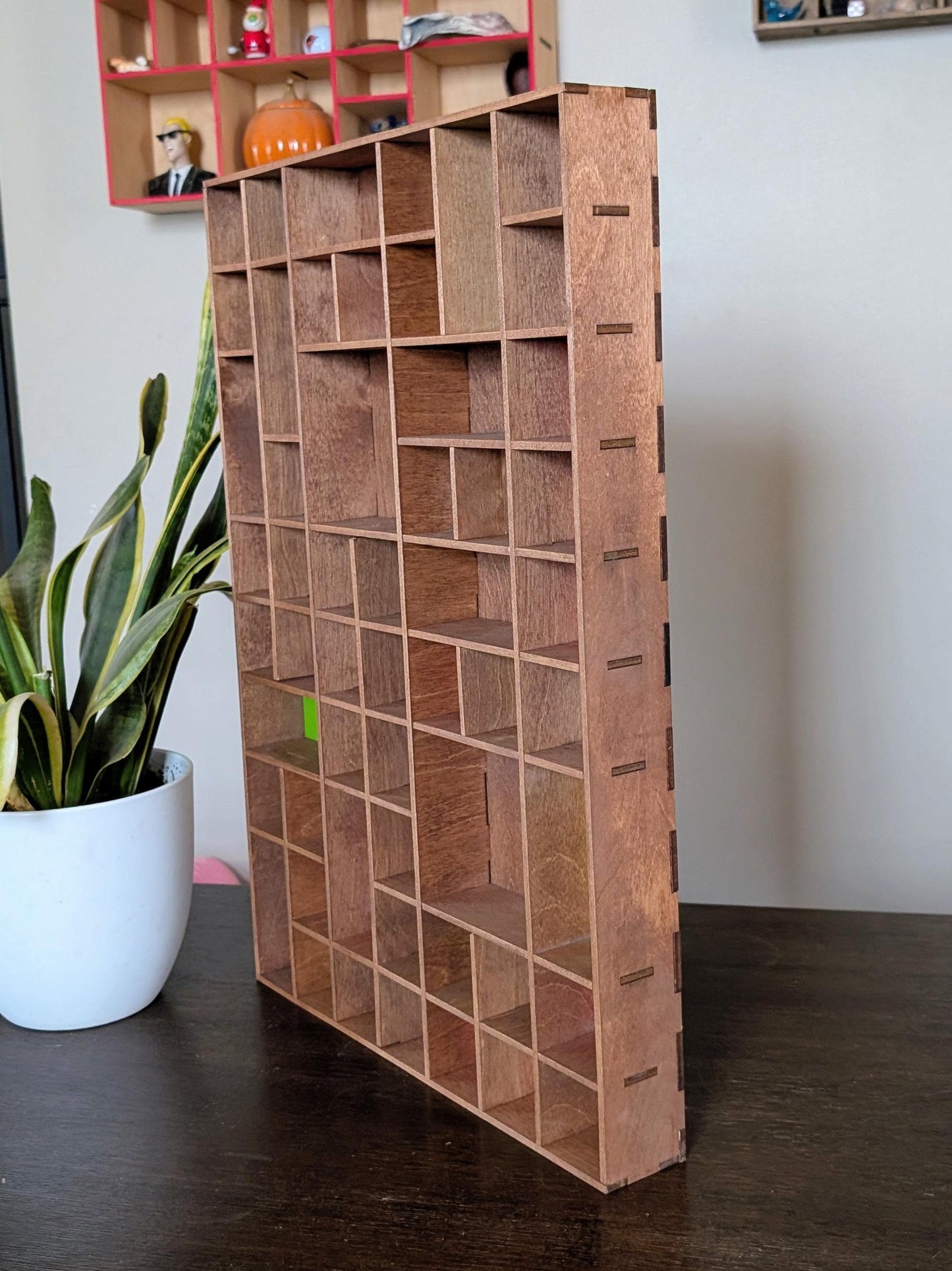 Shadow Box Wooden Display Shelf - Wall Cubby Shelf - Multiple Compartment Sizes - #36b - Trinket Shelf - Curio Cabinet
