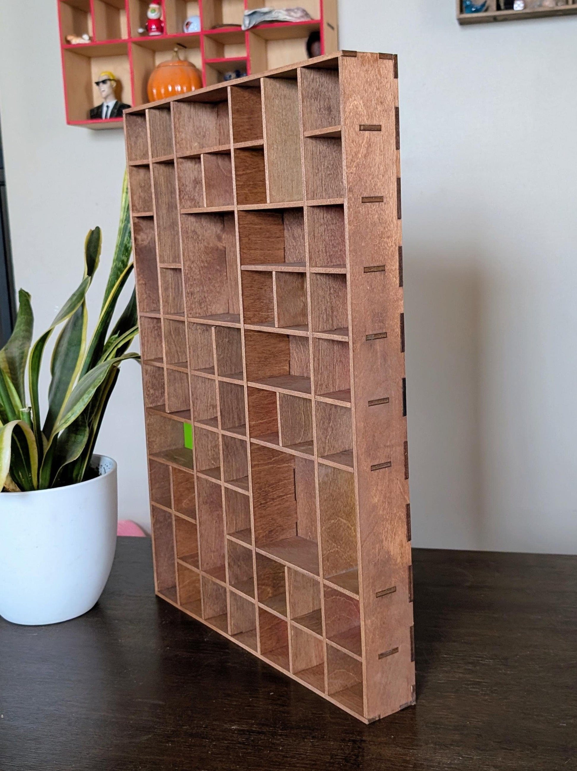 Shadow Box Wooden Display Shelf - Wall Cubby Shelf - Multiple Compartment Sizes - #36b - Trinket Shelf - Curio Cabinet