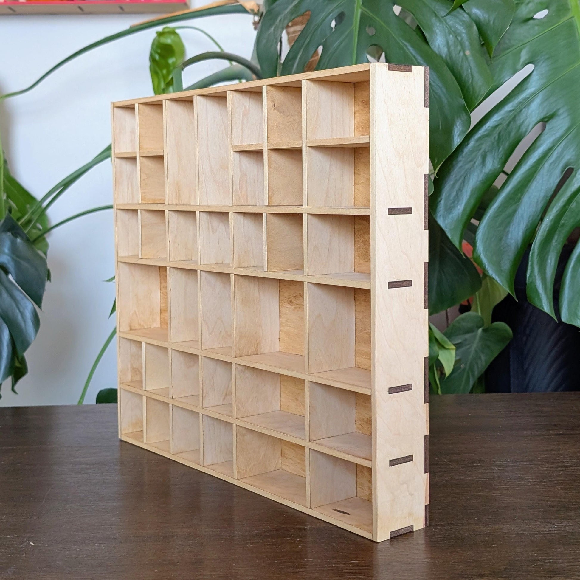 Shadow Box Wooden Display Shelf - Wall Cubby Shelf - Multiple Compartment Sizes - #6 - Trinket Shelf - Curio Cabinet