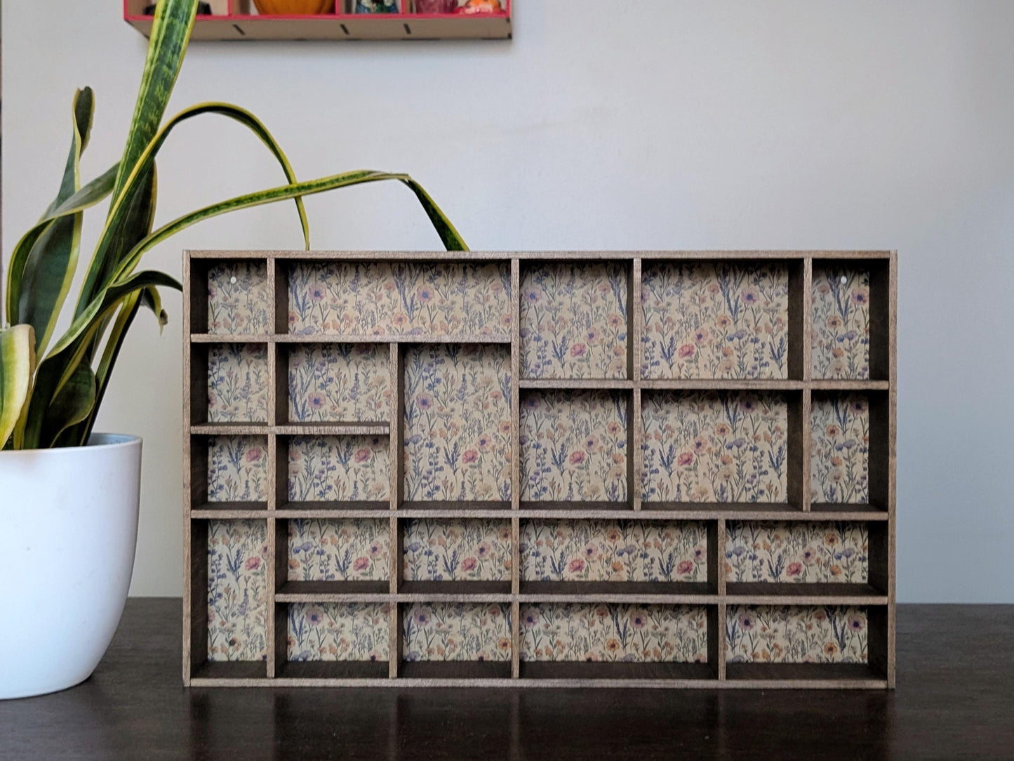 Shadow Box Wooden Display Shelf - Wall Cubby Shelf - Multiple Compartment Sizes - #67 - Trinket Shelf - Curio Cabinet