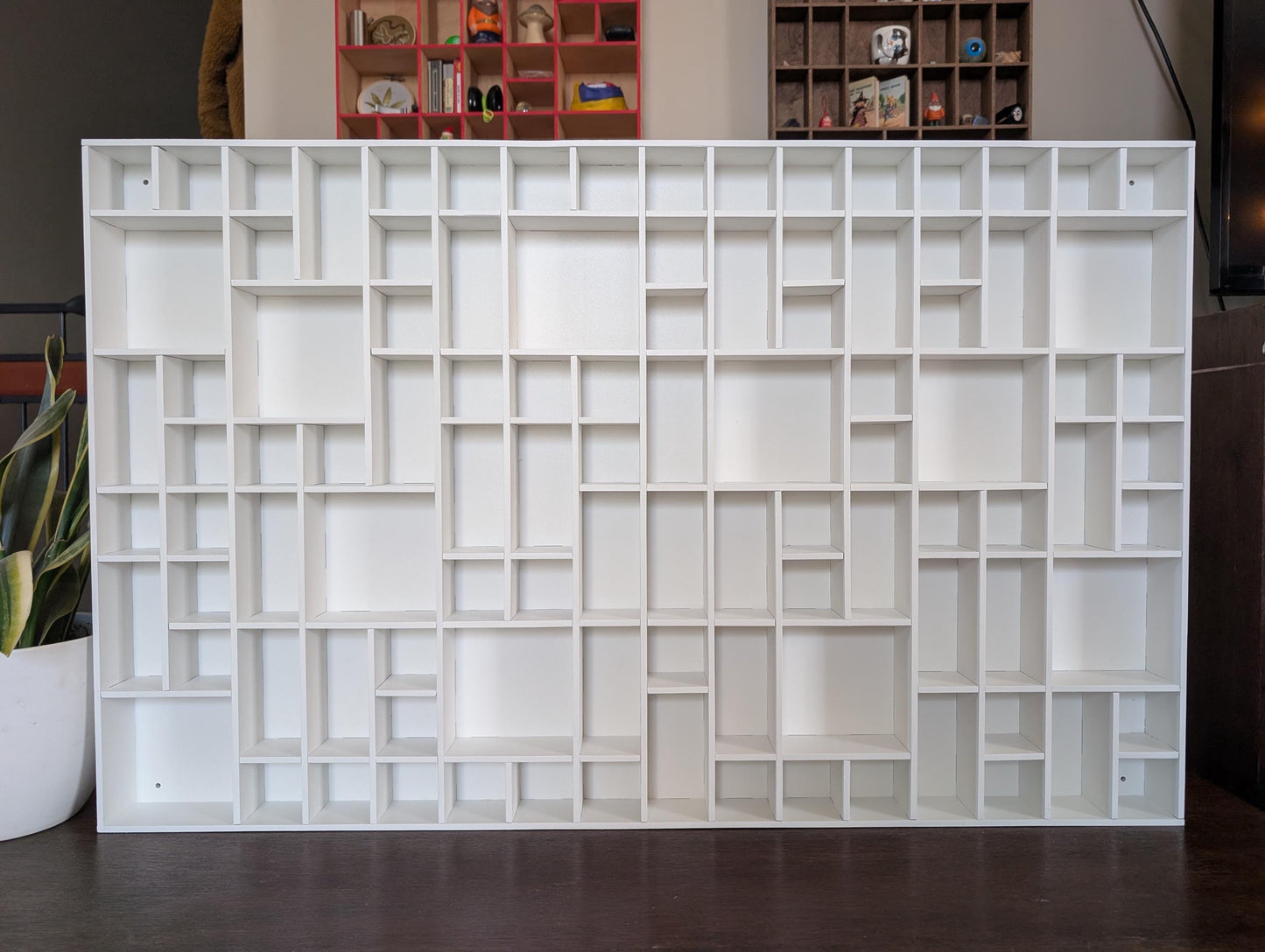 Shadow Box Wooden Display Shelf - Wall Cubby Shelf - Multiple Compartment Sizes - #66 - Trinket Shelf - Curio Cabinet