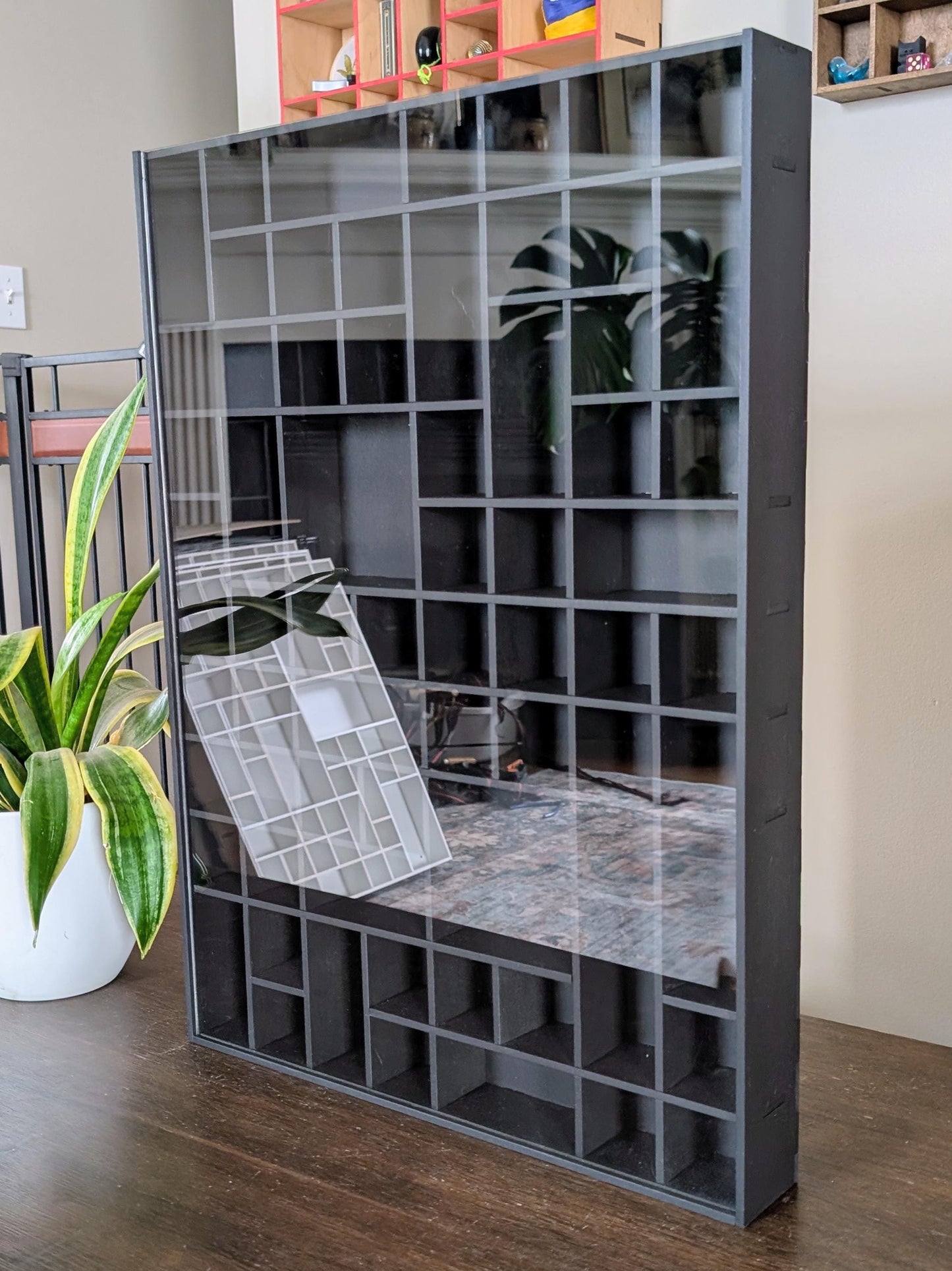 Shadow Box Wooden Display Shelf - Wall Cubby Shelf - Multiple Compartment Sizes - #36 - Trinket Shelf - Curio Cabinet