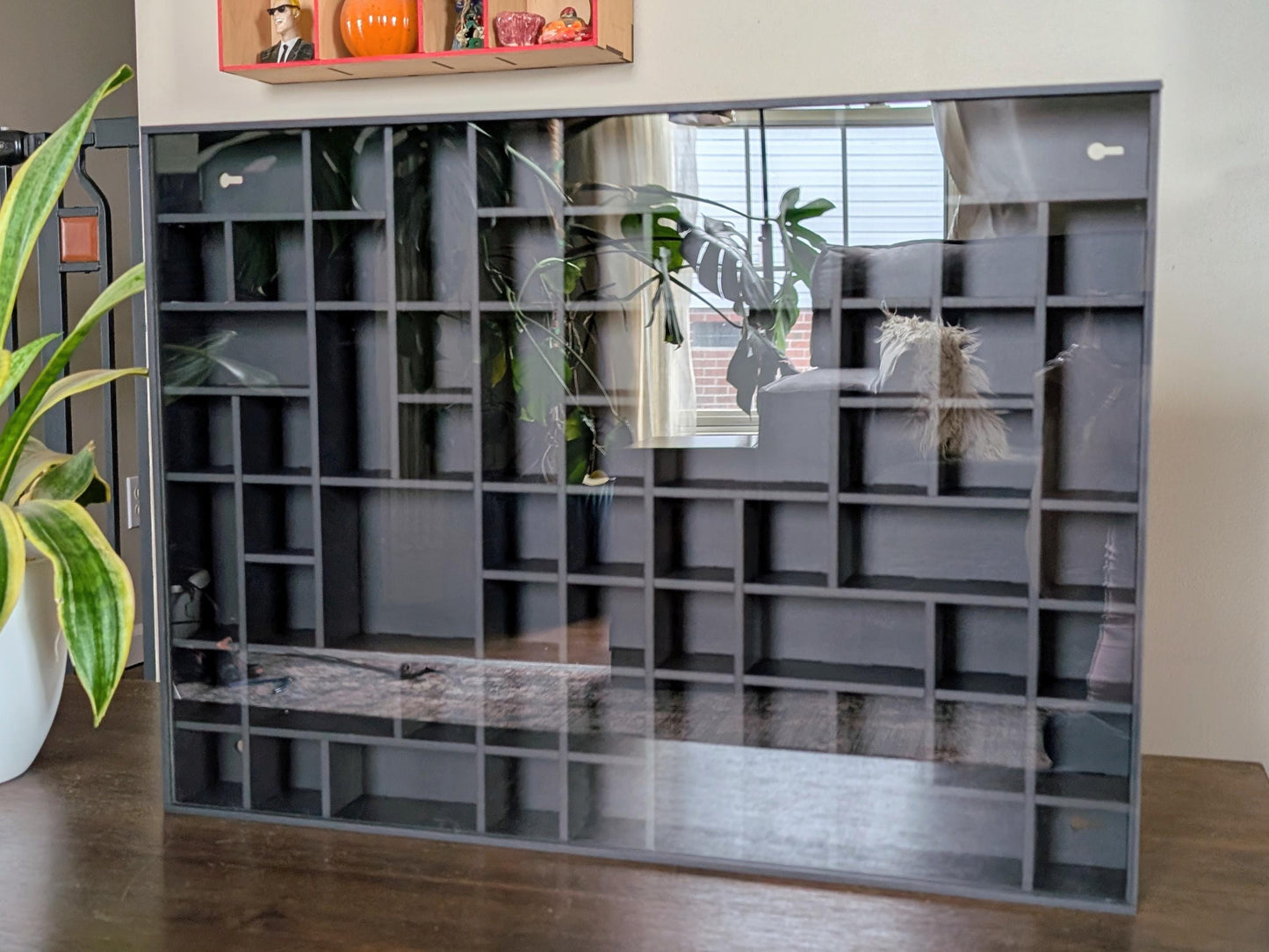 Shadow Box Wooden Display Shelf - Wall Cubby Shelf - Multiple Compartment Sizes - #36 - Trinket Shelf - Curio Cabinet