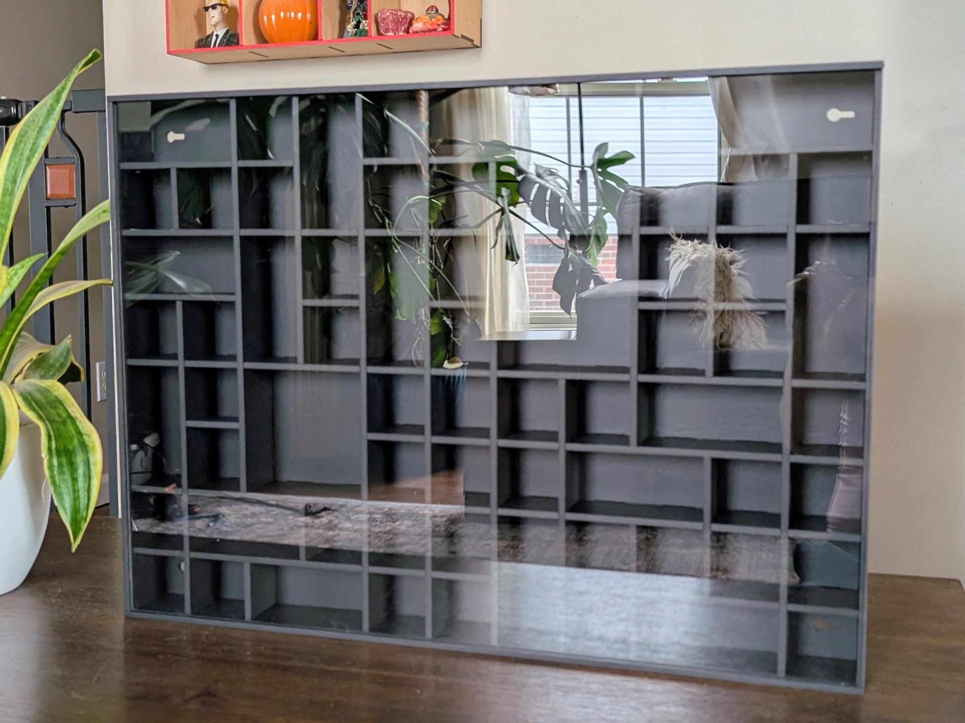 Shadow Box Wooden Display Shelf - Wall Cubby Shelf - Multiple Compartment Sizes - #36 - Trinket Shelf - Curio Cabinet