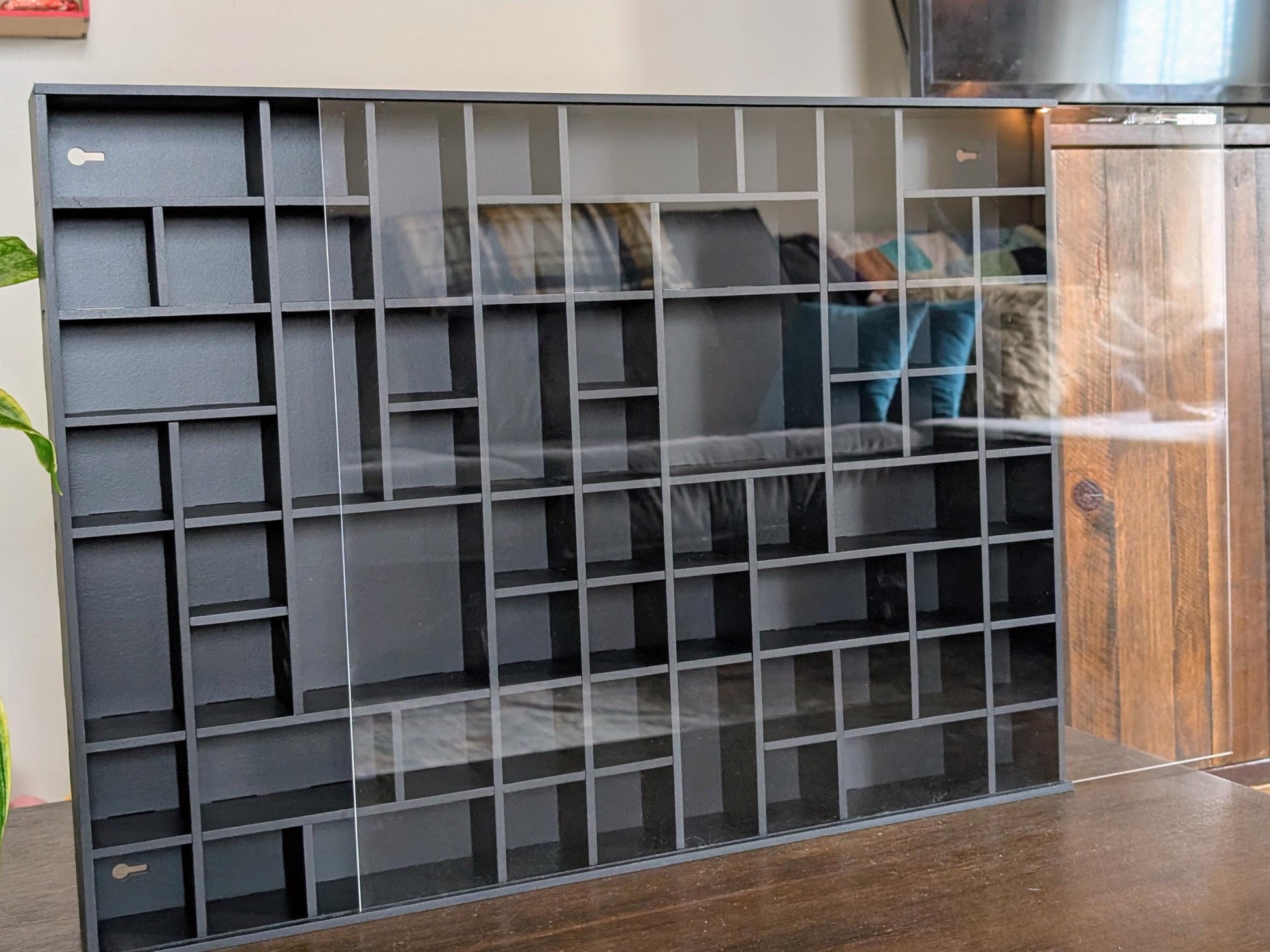 Shadow Box Wooden Display Shelf - Wall Cubby Shelf - Multiple Compartment Sizes - #36 - Trinket Shelf - Curio Cabinet