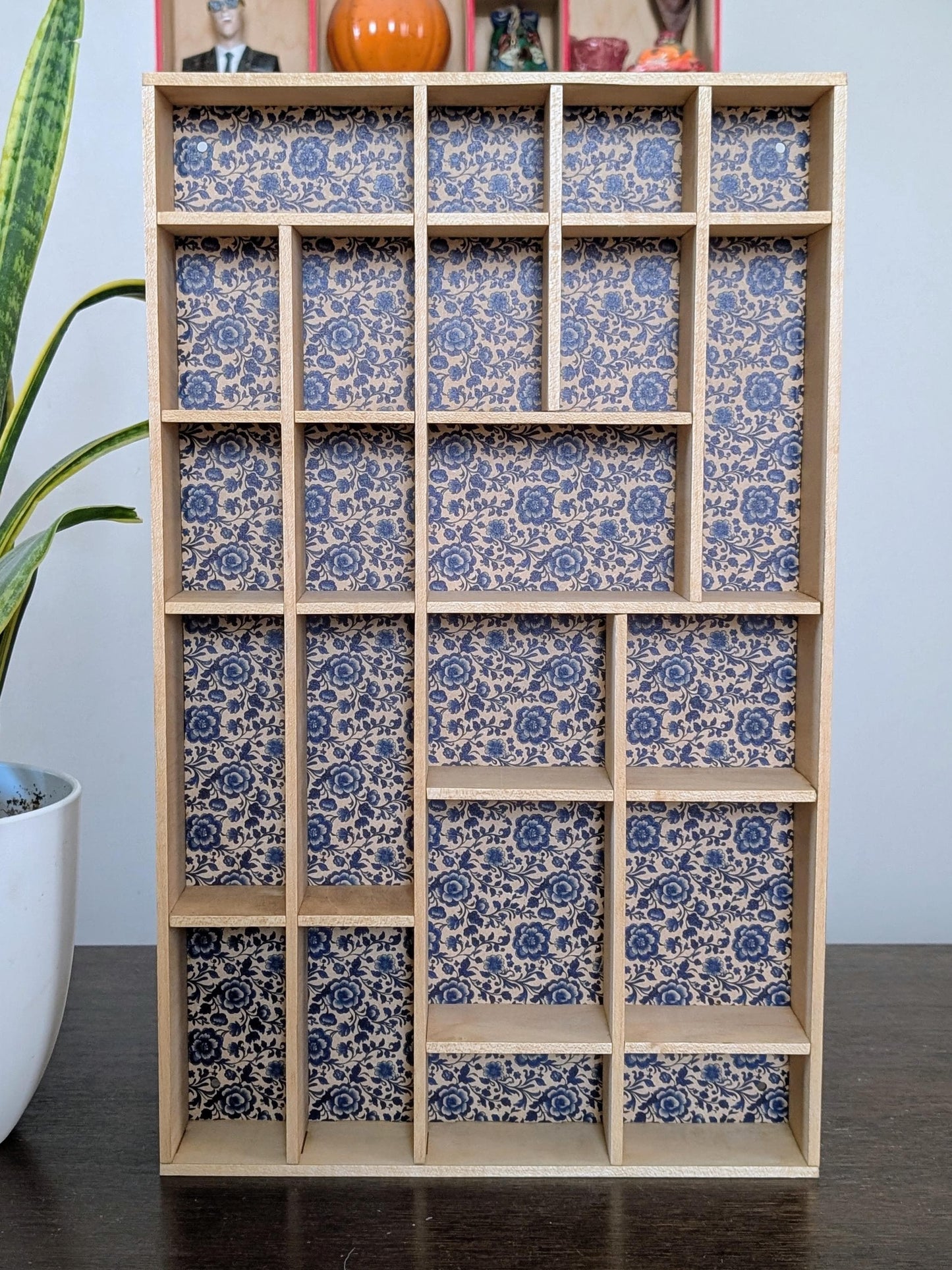 Shadow Box Wooden Display Shelf - Wall Cubby Shelf - Multiple Compartment Sizes - #67 - Trinket Shelf - Curio Cabinet