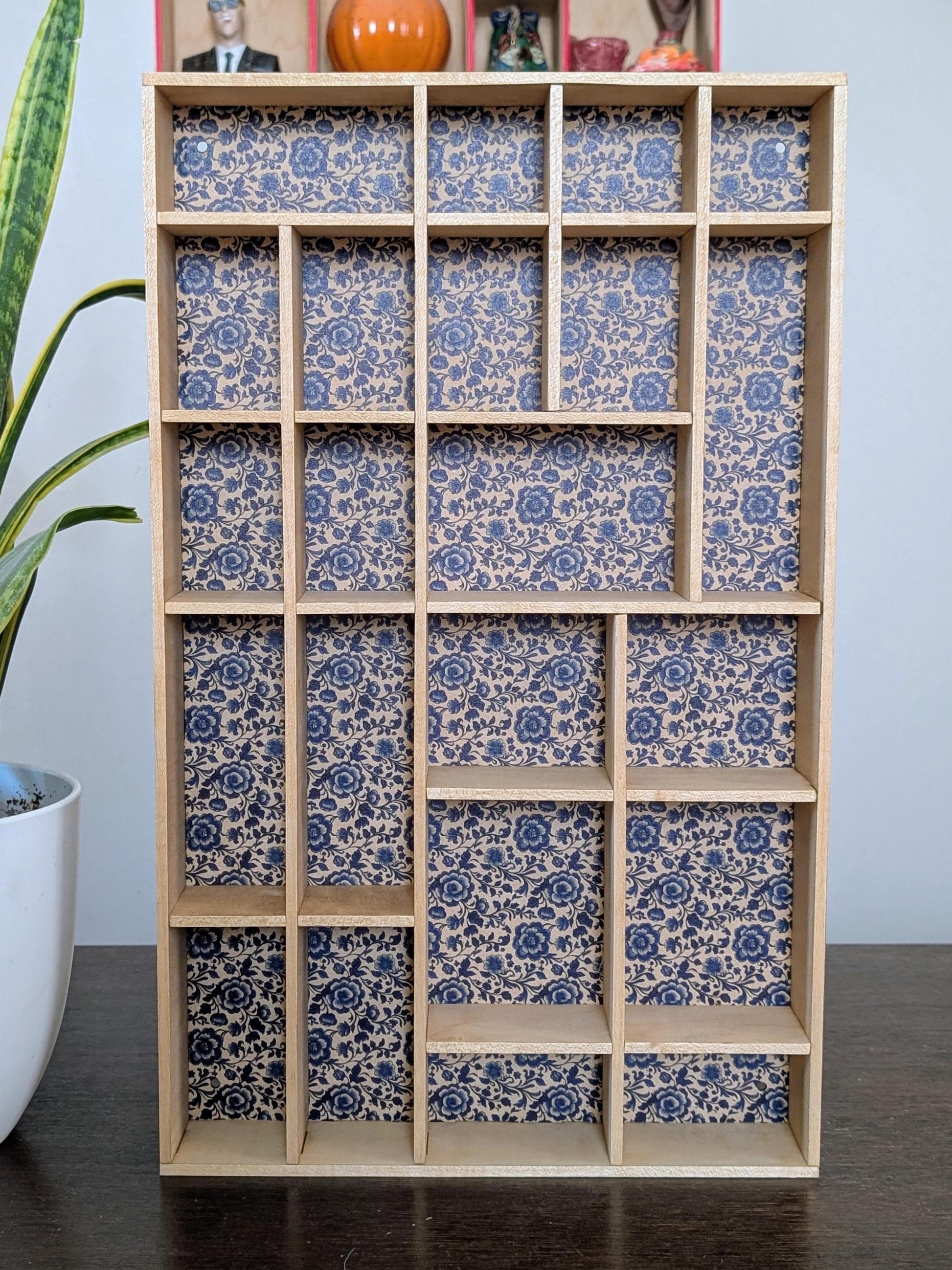 Shadow Box Wooden Display Shelf - Wall Cubby Shelf - Multiple Compartment Sizes - #67 - Trinket Shelf - Curio Cabinet
