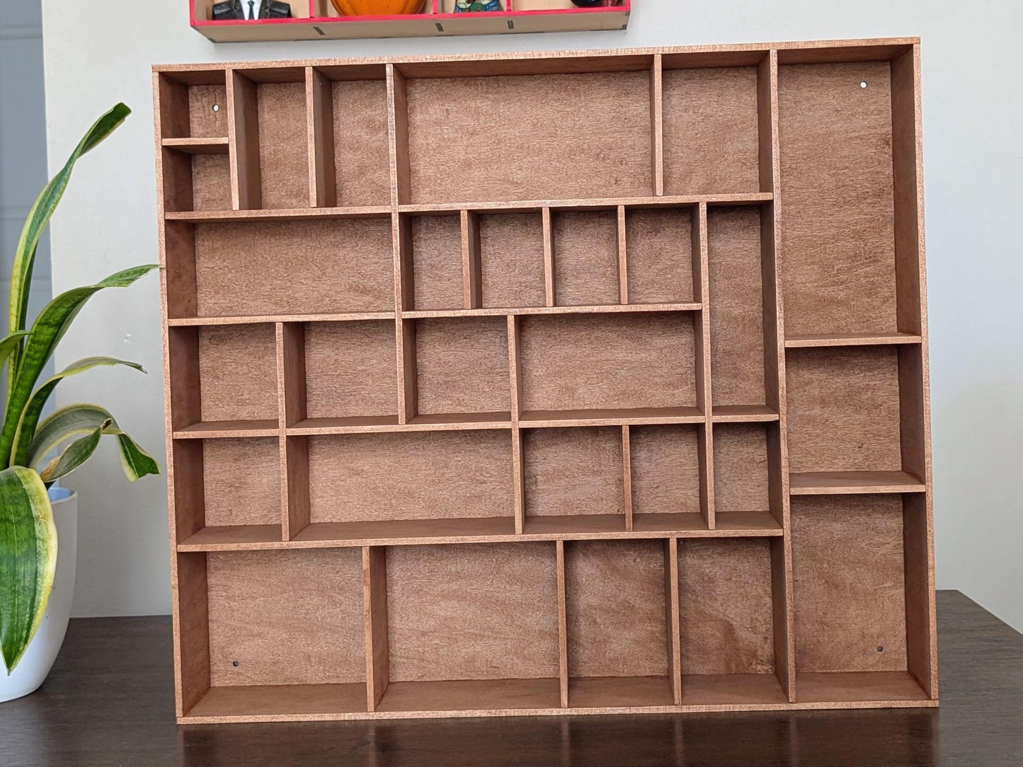 Shadow Box Wooden Display Shelf - Wall Cubby Shelf - Multiple Compartment Sizes - #69 - Trinket Shelf - Curio Cabinet