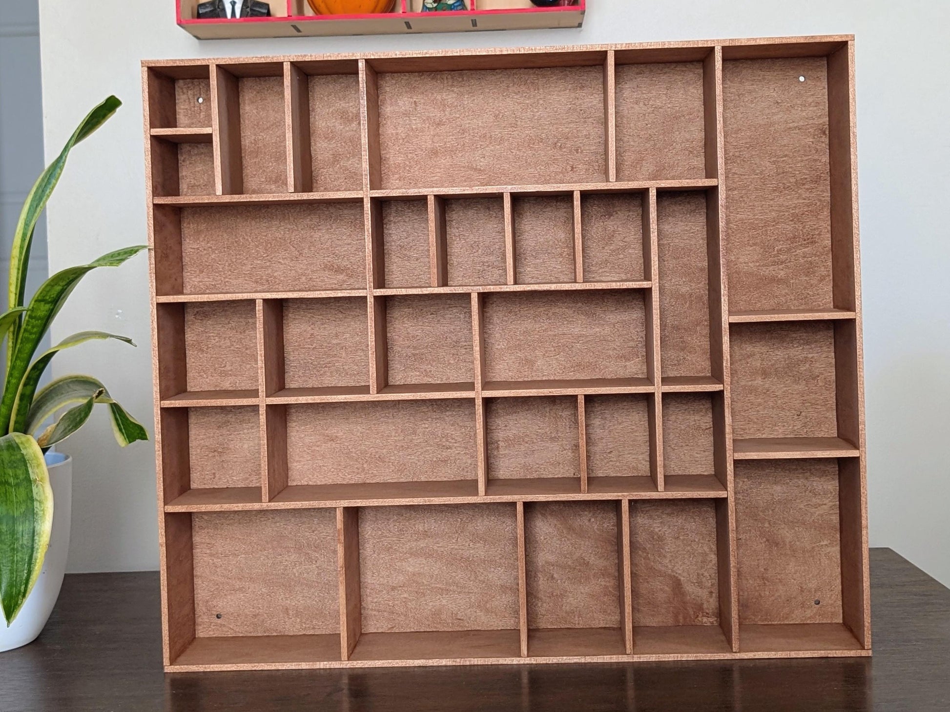 Shadow Box Wooden Display Shelf - Wall Cubby Shelf - Multiple Compartment Sizes - #69 - Trinket Shelf - Curio Cabinet