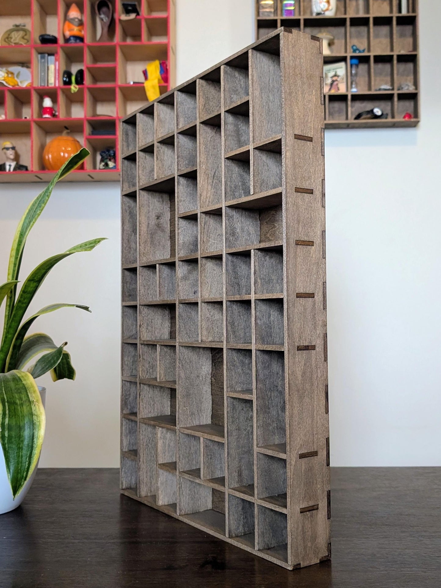 Shadow Box Wooden Display Shelf - Wall Cubby Shelf - Multiple Compartment Sizes - #36b - Trinket Shelf - Curio Cabinet