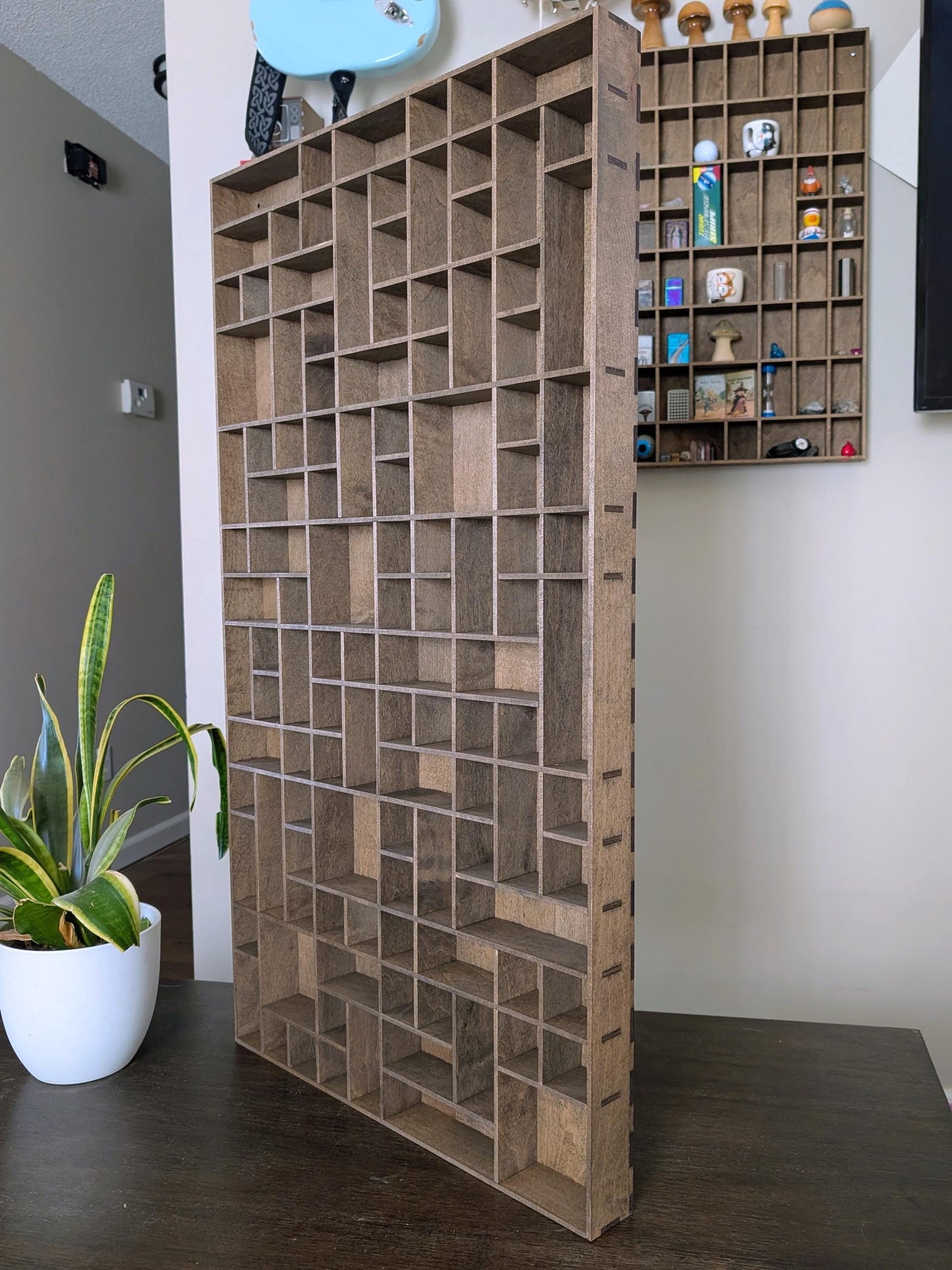 Shadow Box Wooden Display Shelf - Wall Cubby Shelf - Multiple Compartment Sizes - #70 - Trinket Shelf - Curio Cabinet